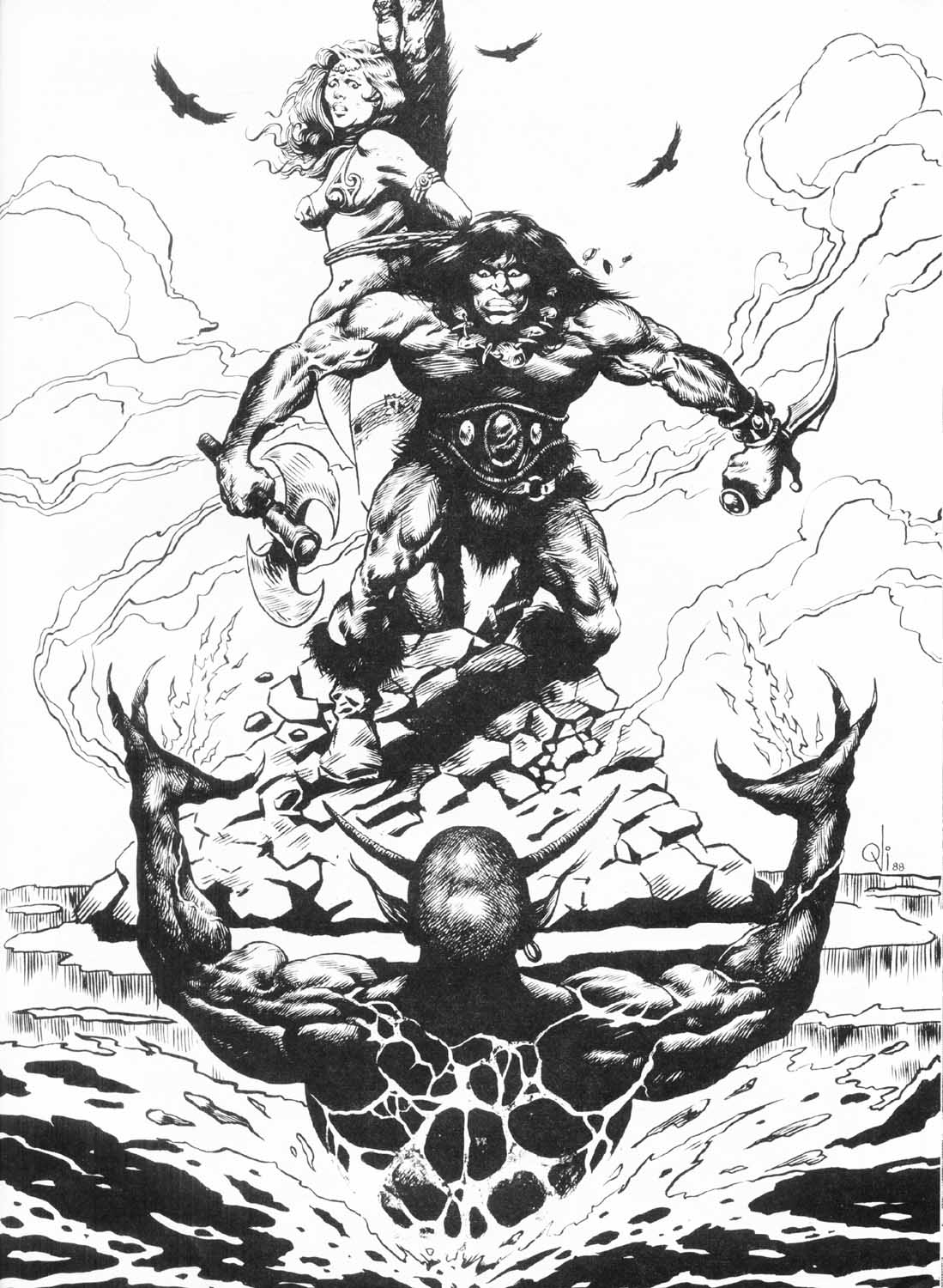 Read online The Savage Sword Of Conan comic -  Issue #155 - 56