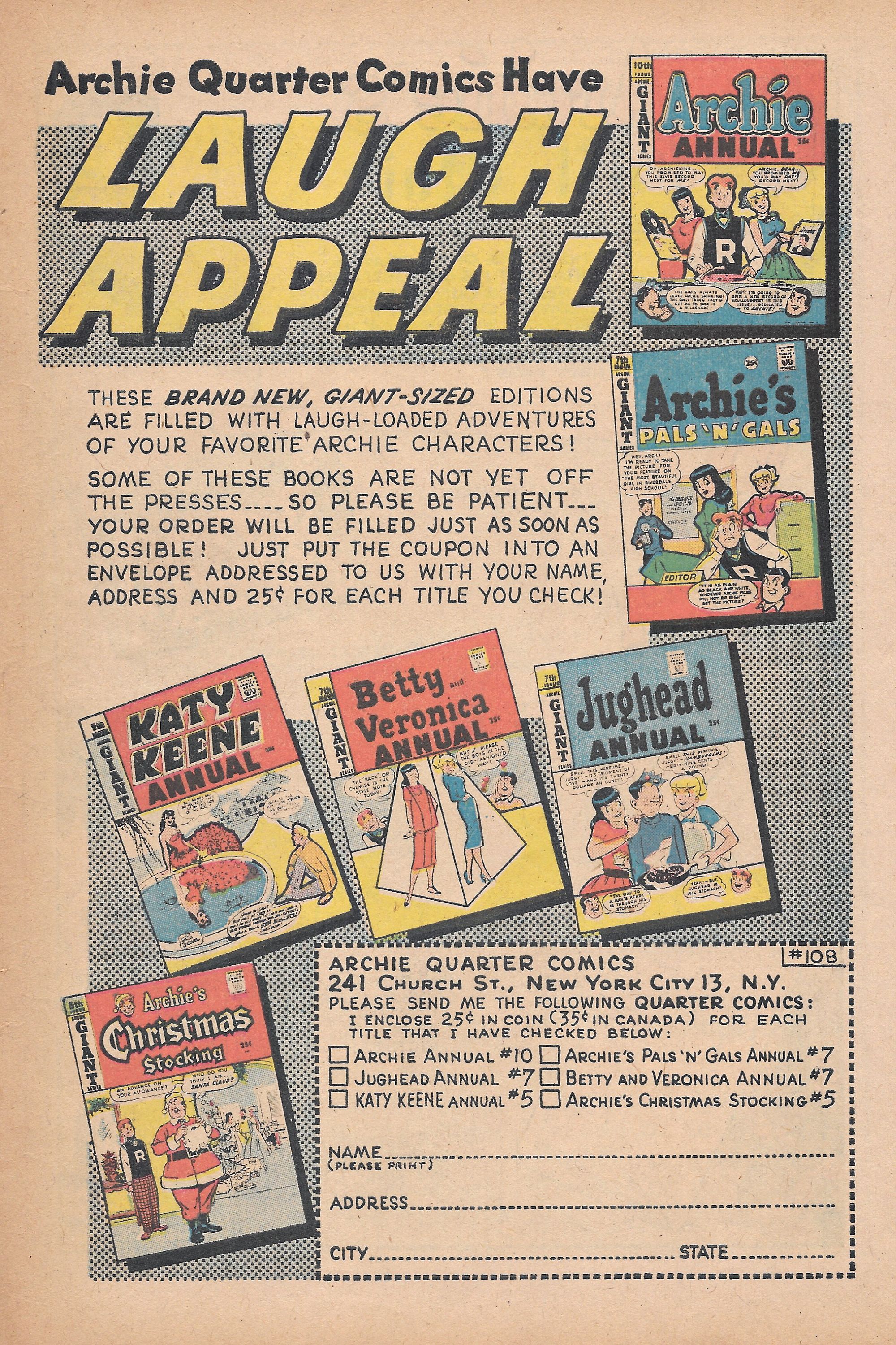 Read online Archie's Joke Book Magazine comic -  Issue #38 - 19