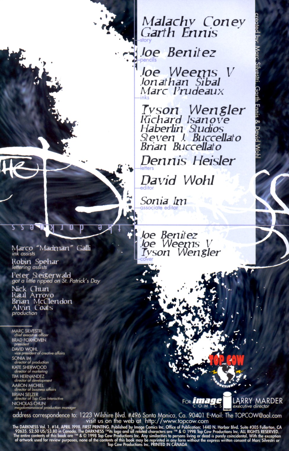 Read online The Darkness (1996) comic -  Issue #14 - 2