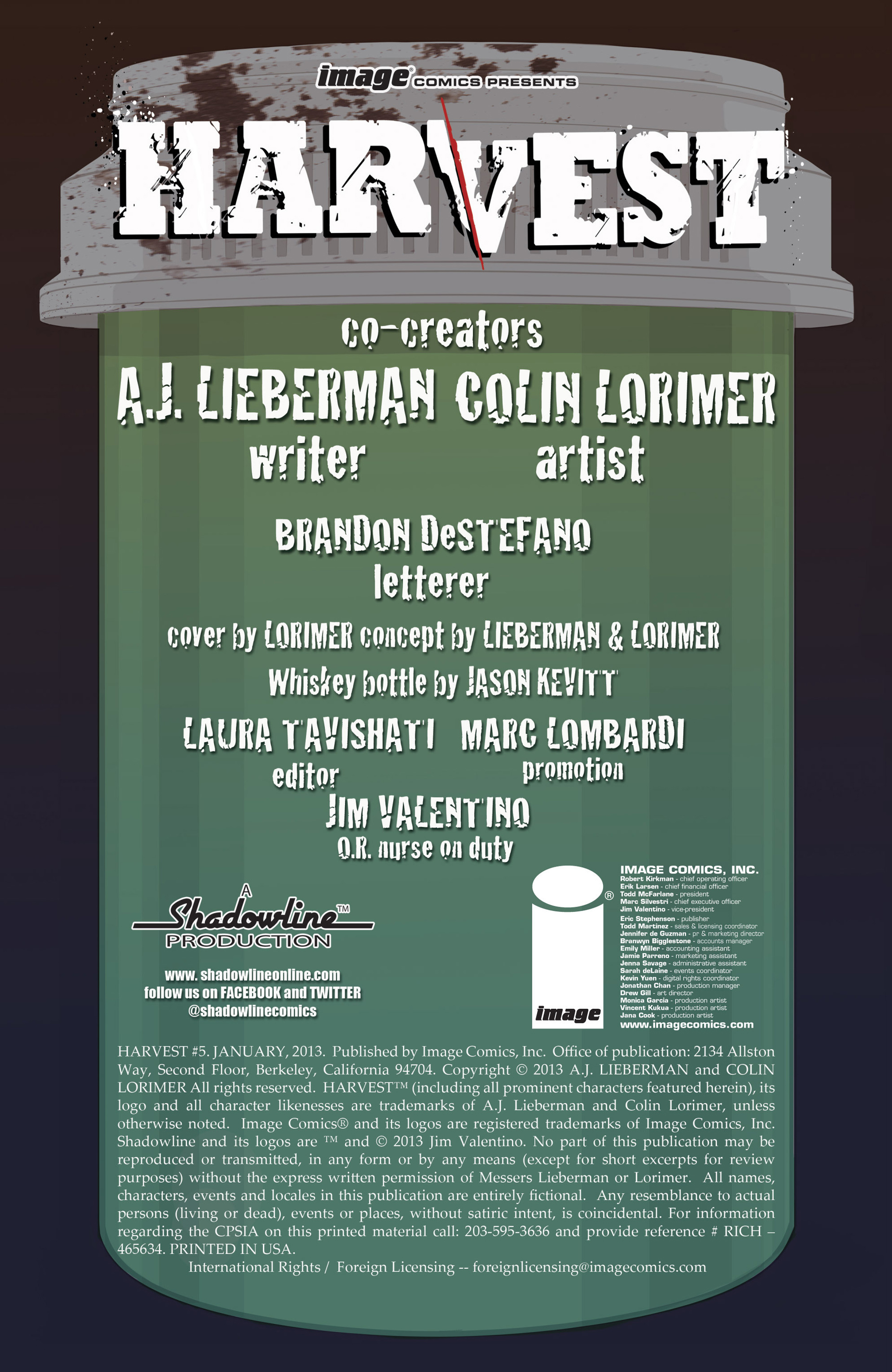 Read online Harvest comic -  Issue #5 - 2