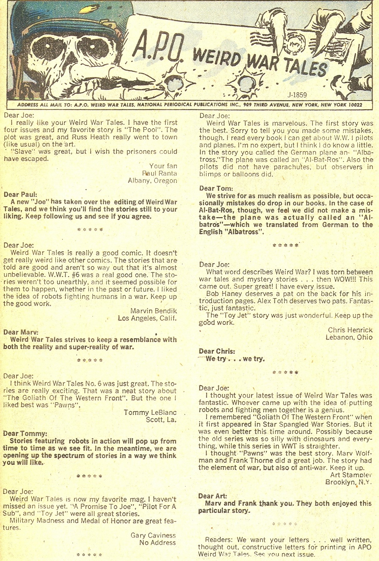Read online Weird War Tales (1971) comic -  Issue #8 - 33
