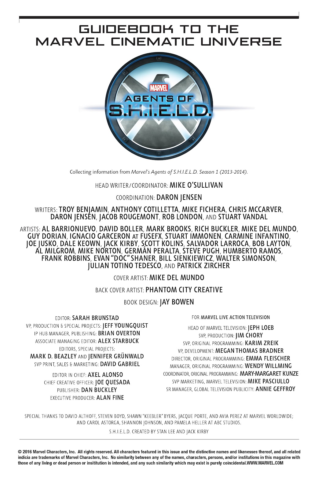 Guidebook to the Marvel Cinematic Universe - Marvel's Agents of S.H.I.E.L.D. Season One issue Full - Page 2