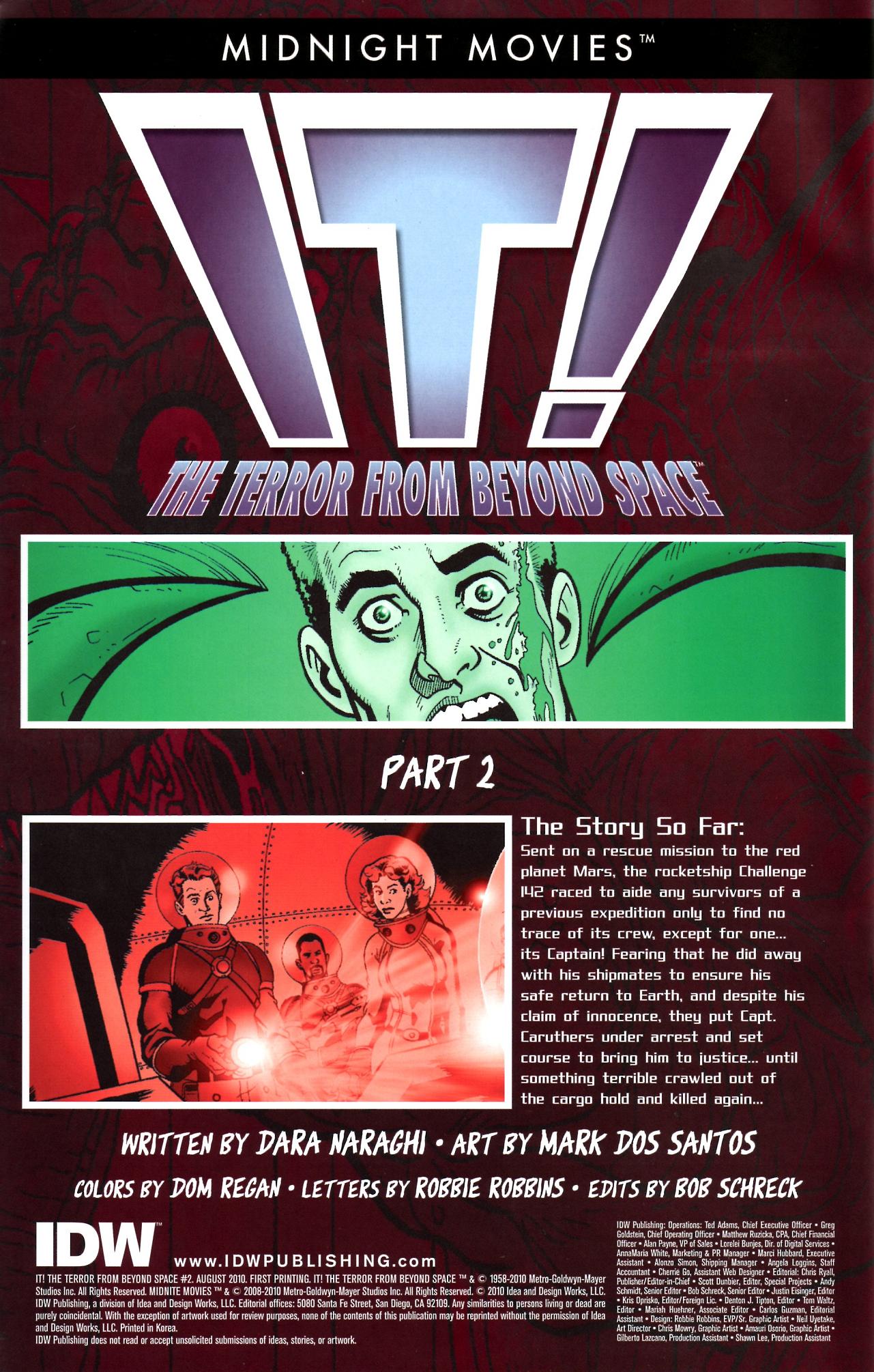 Read online IT! The Terror From Beyond Space comic -  Issue #2 - 2