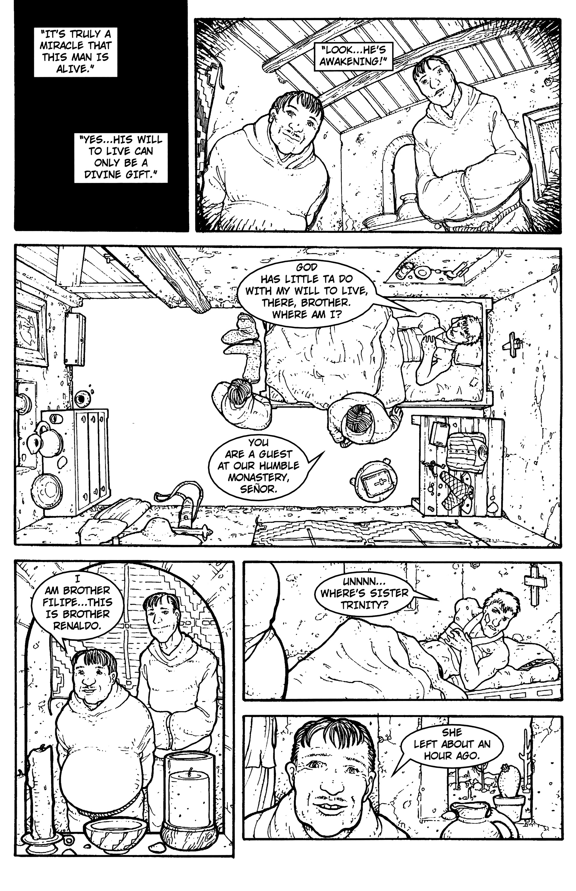 Read online Warrior Nun: Black & White comic -  Issue #15 - 10