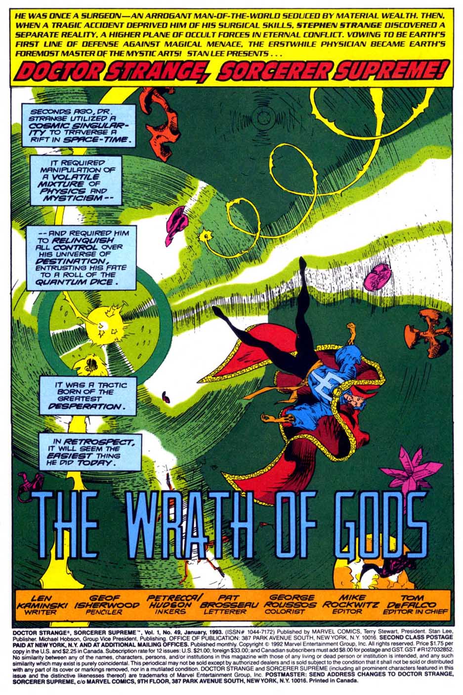 Read online Doctor Strange: Sorcerer Supreme comic -  Issue #49 - 2