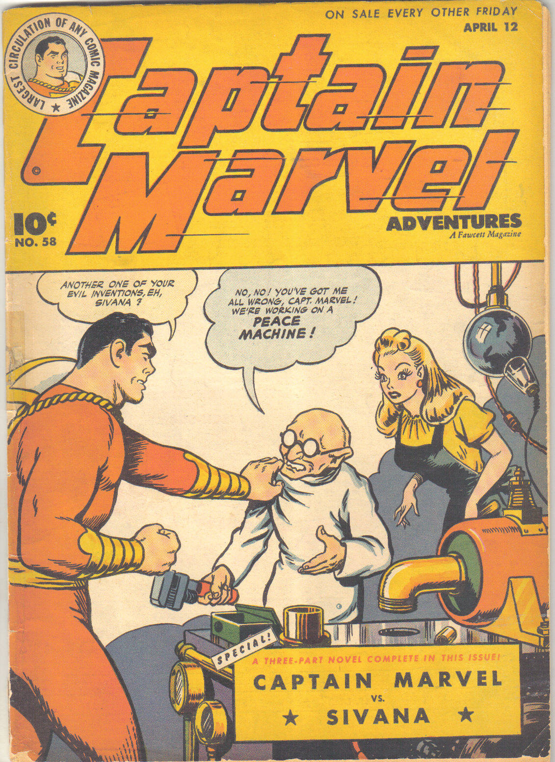 Read online Captain Marvel Adventures comic -  Issue #58 - 1