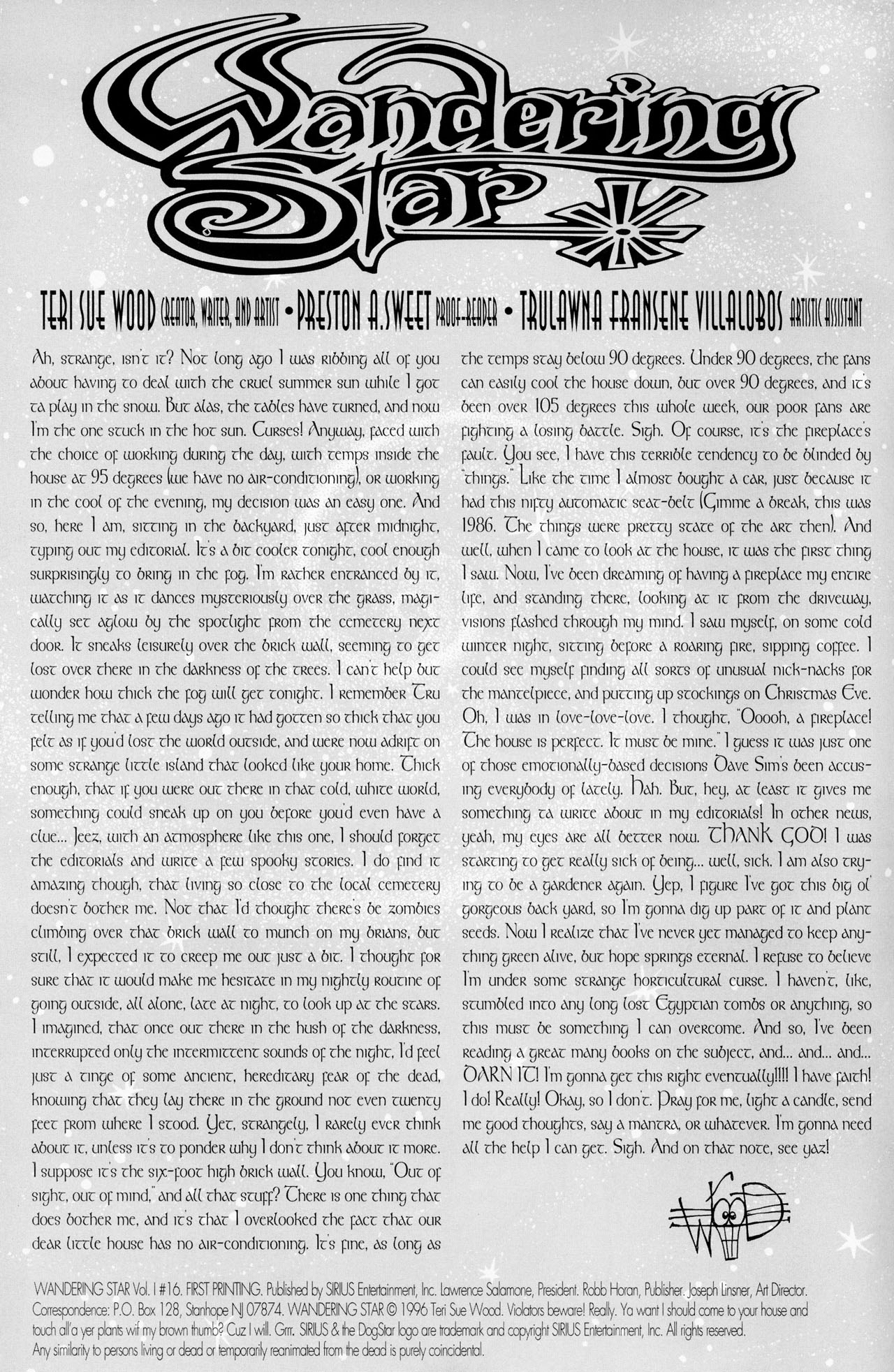 Read online Wandering Star comic -  Issue #16 - 2