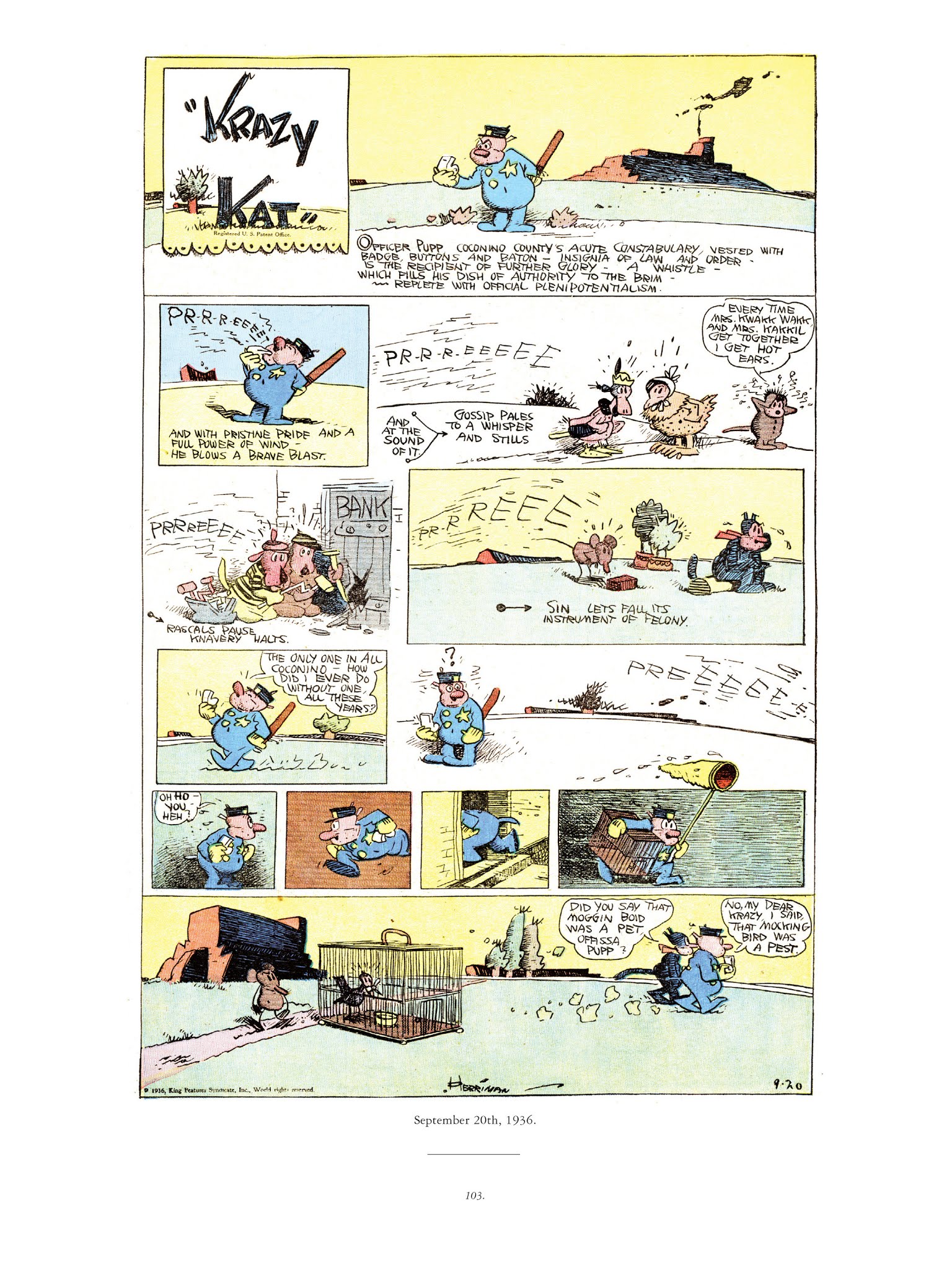 Read online Krazy & Ignatz comic -  Issue # TPB 9 - 101