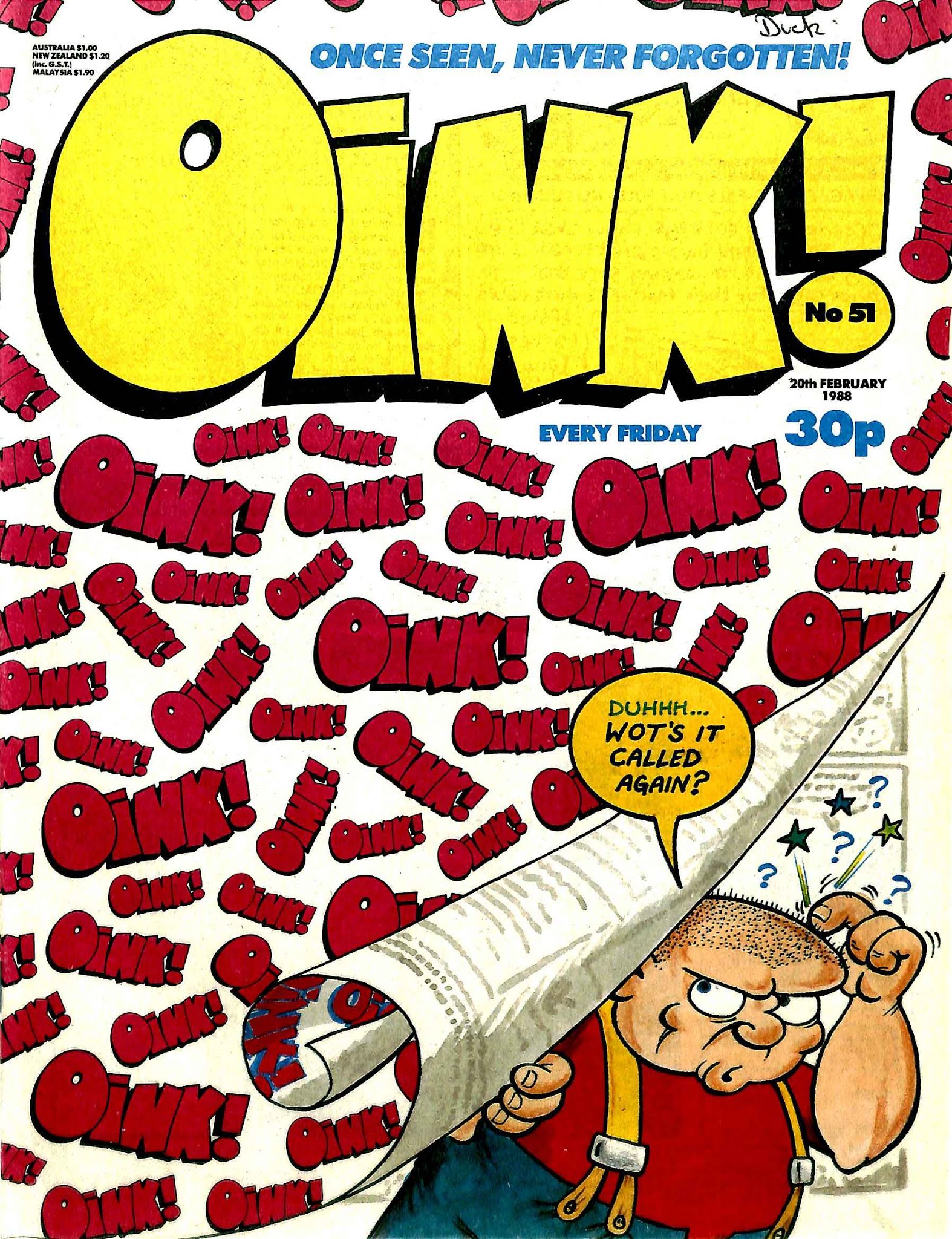 Read online Oink! comic -  Issue #51 - 1