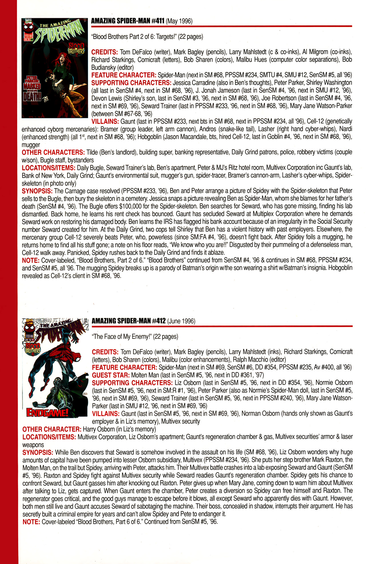 Read online Official Index to the Marvel Universe comic -  Issue #10 - 10