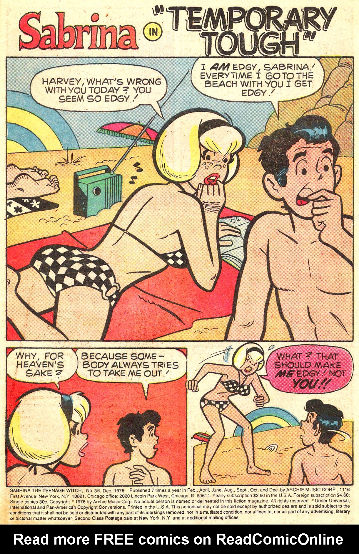 Read online Sabrina The Teenage Witch (1971) comic -  Issue #36 - 3