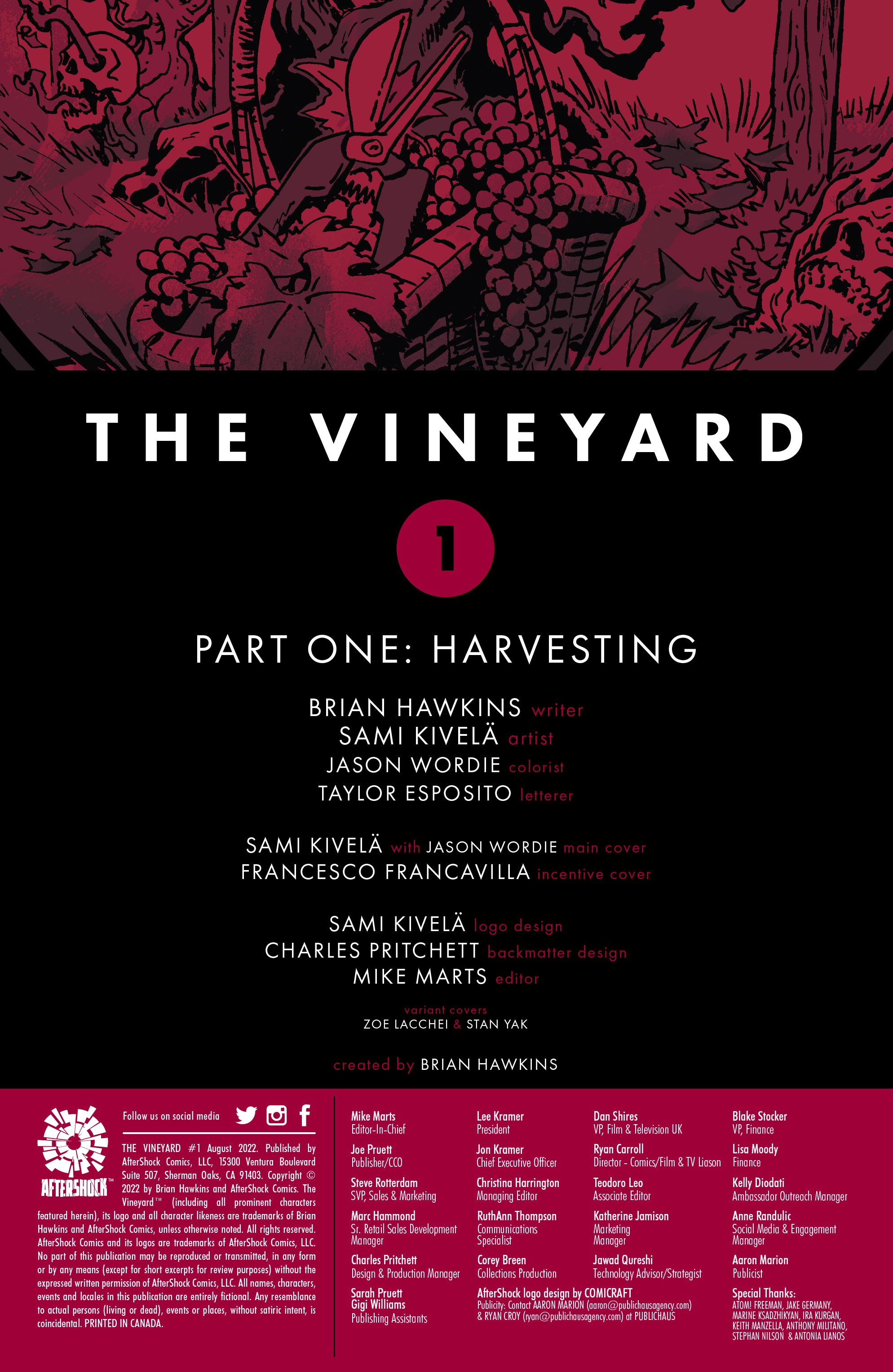Read online Vineyard comic -  Issue #1 - 2