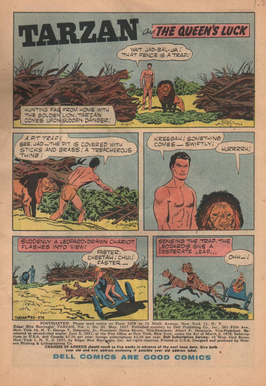 Read online Tarzan (1948) comic -  Issue #92 - 3