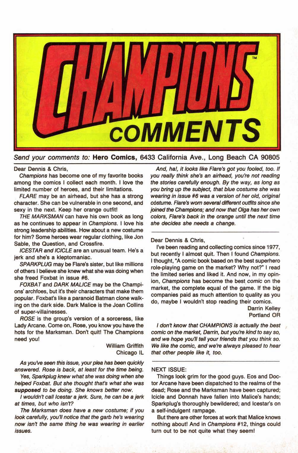 Read online Champions (1987) comic -  Issue #11 - 29