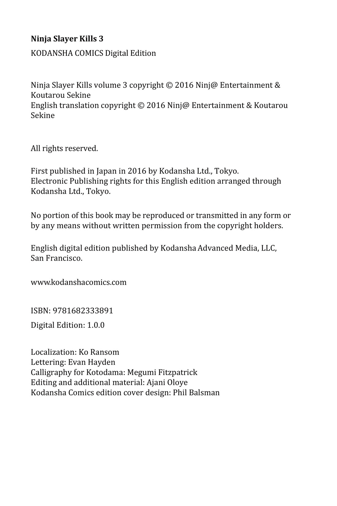 Read online Ninja Slayer Kills! comic -  Issue #3 - 210