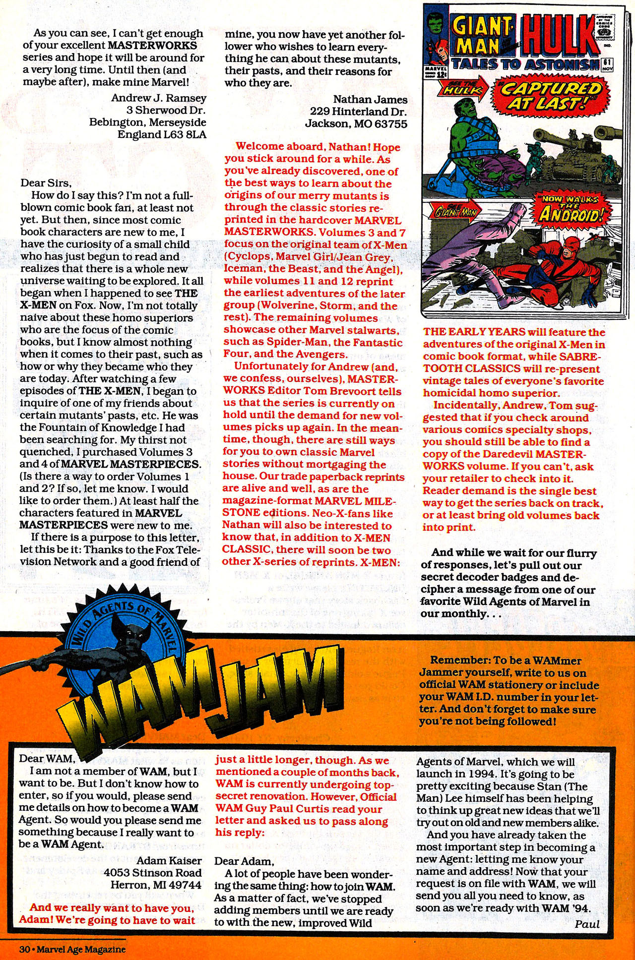 Read online Marvel Age comic -  Issue #135 - 28