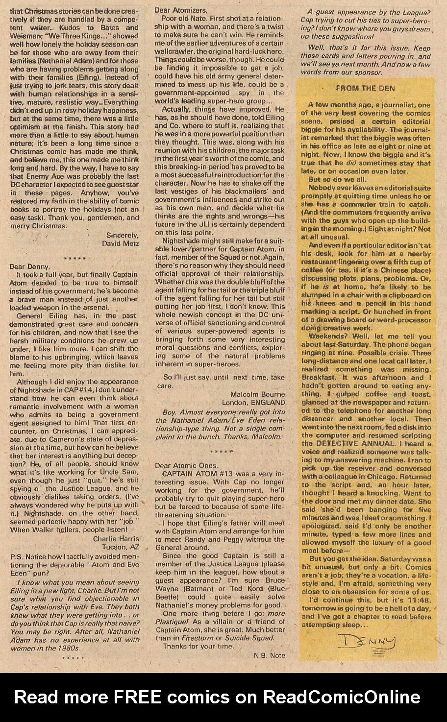Read online Captain Atom (1987) comic -  Issue #17 - 25