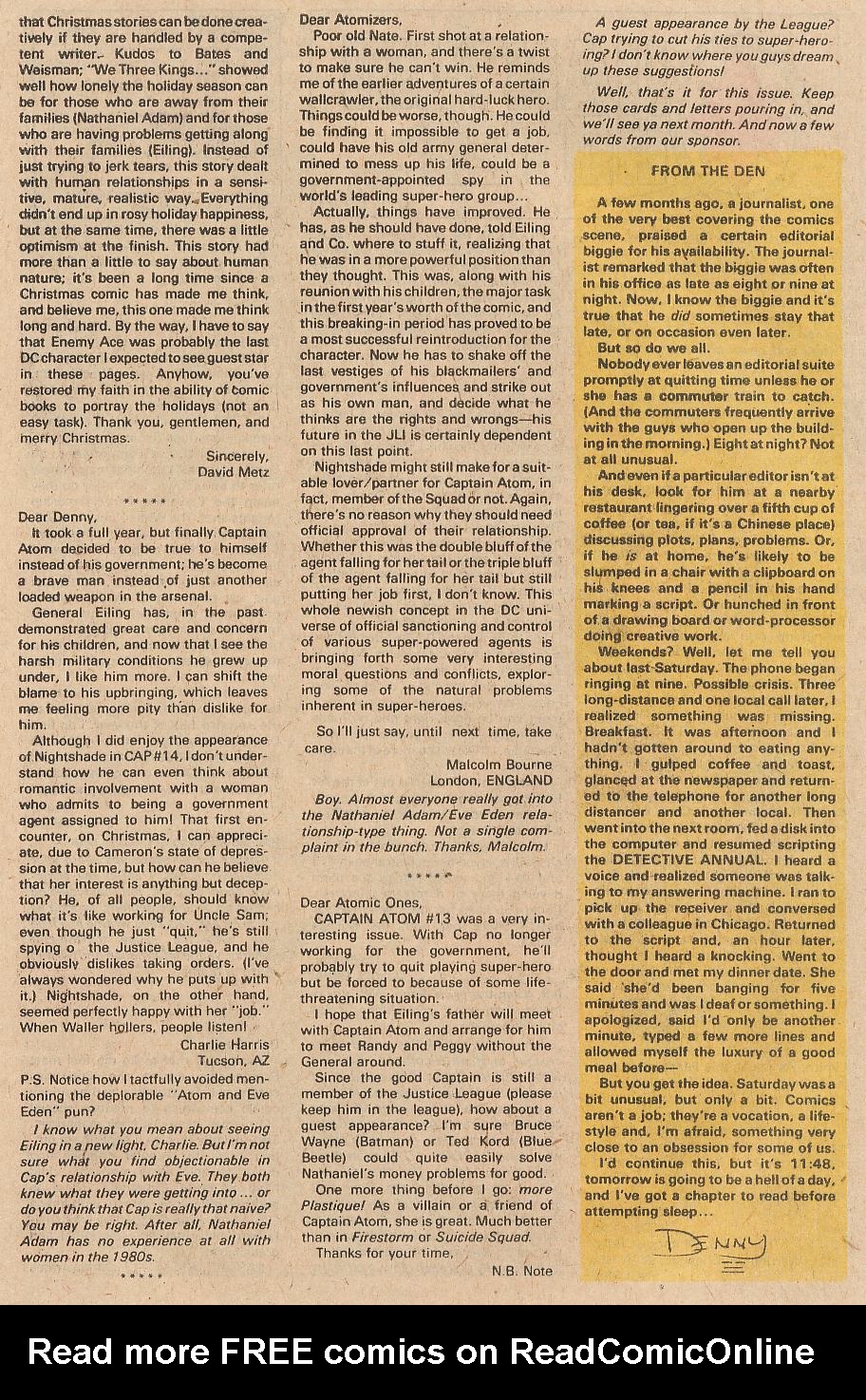 Read online Captain Atom (1987) comic -  Issue #17 - 25