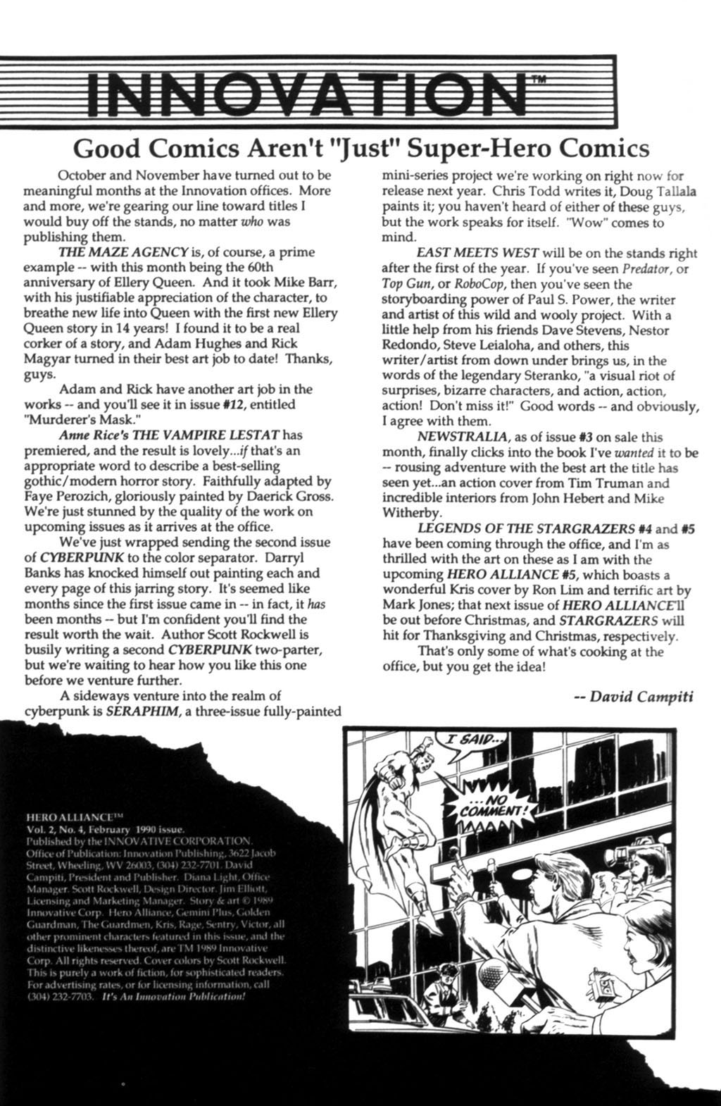 Read online Hero Alliance (1989) comic -  Issue #4 - 2