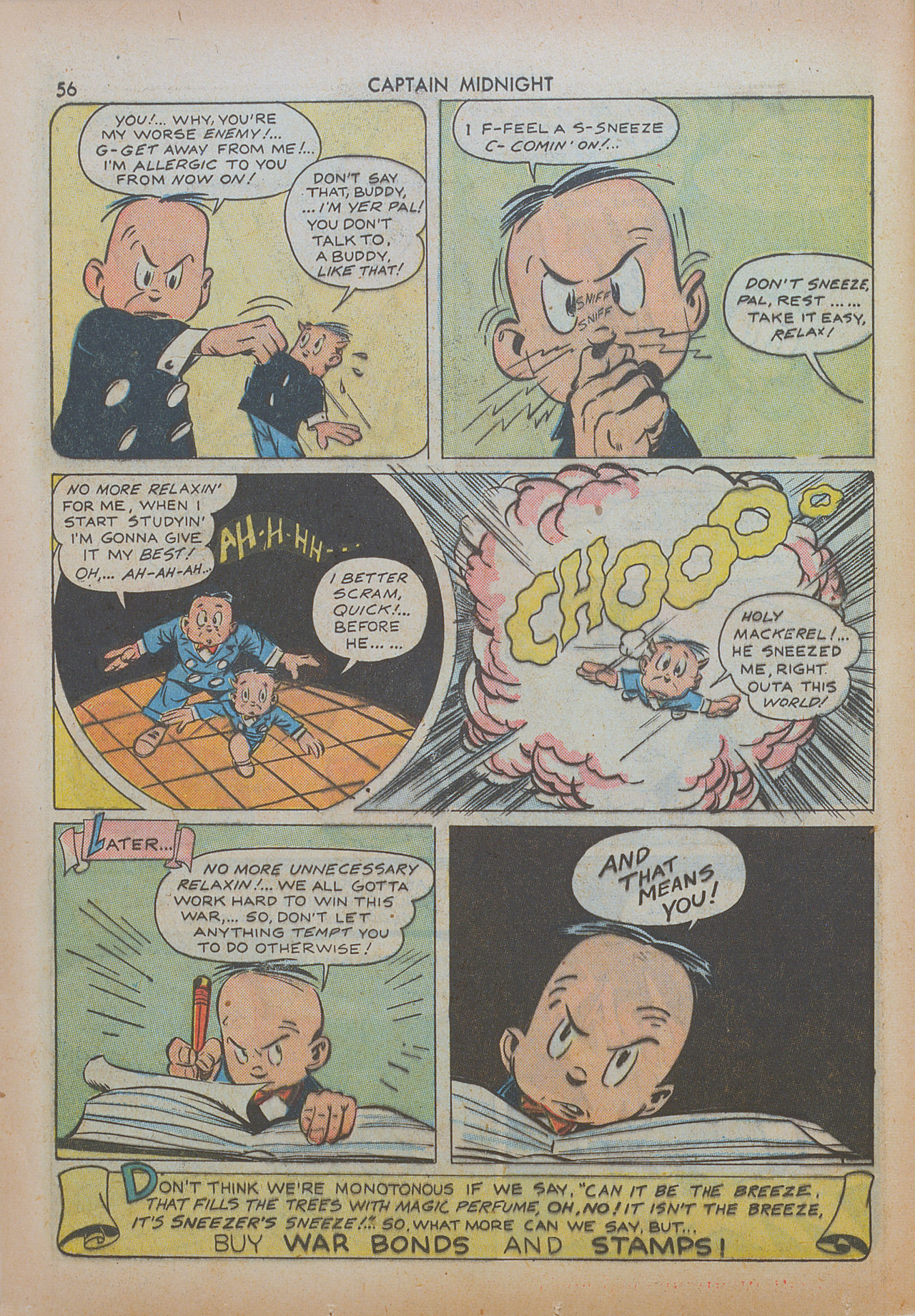 Read online Captain Midnight (1942) comic -  Issue #8 - 56