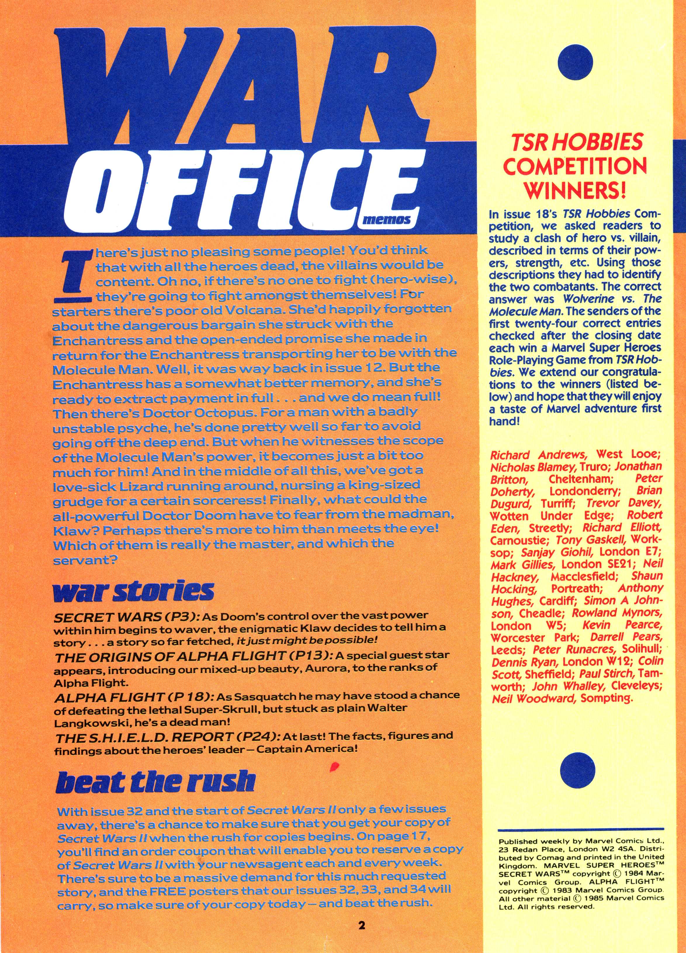 Read online Secret Wars (1985) comic -  Issue #28 - 2