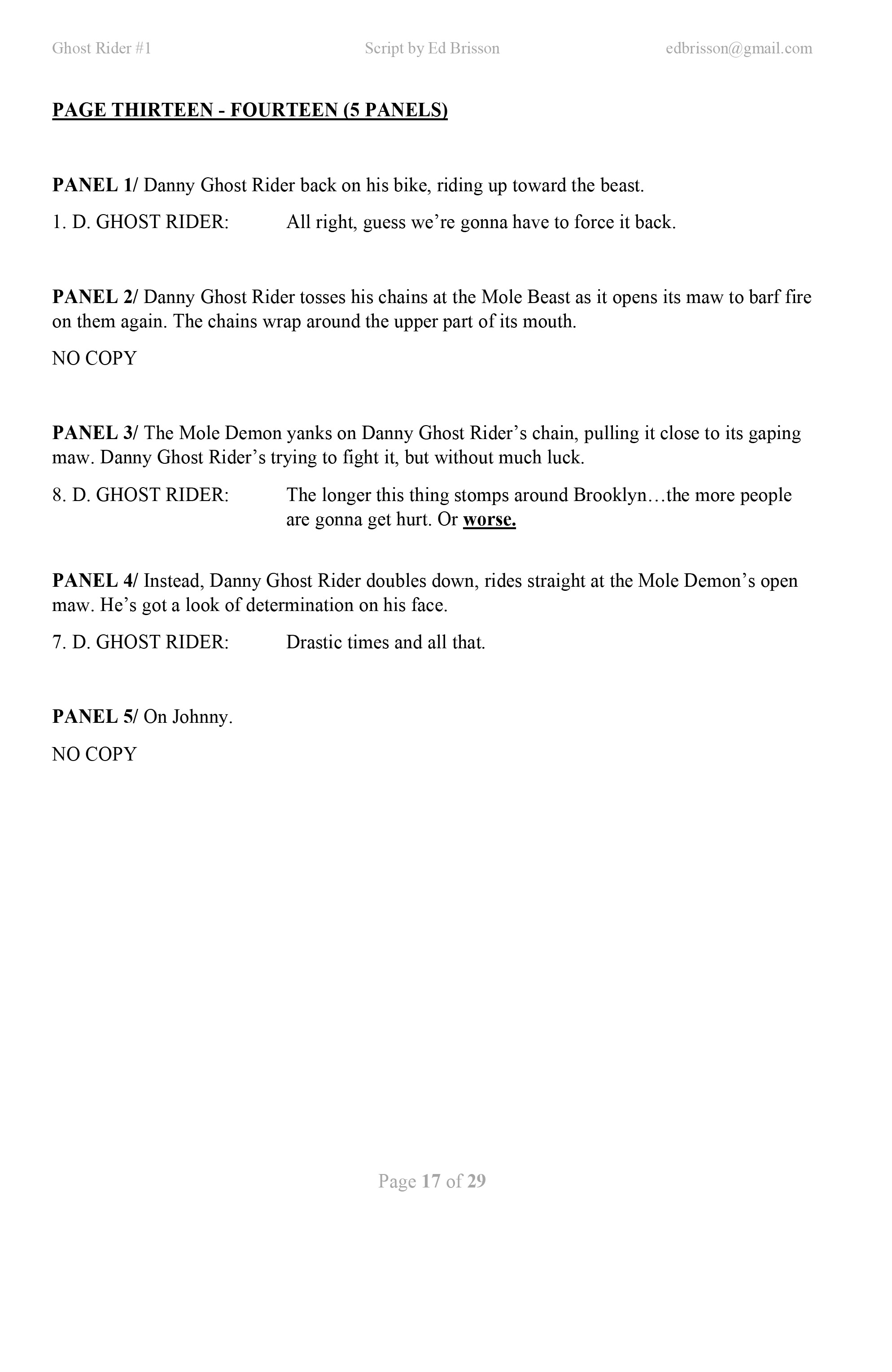 Read online Ghost Rider (2019) comic -  Issue # _Director's Cut - 60