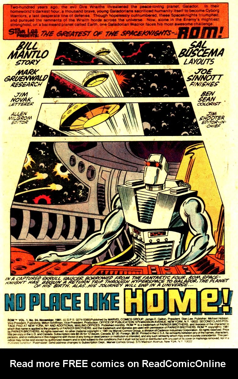 Read online ROM (1979) comic -  Issue #24 - 2