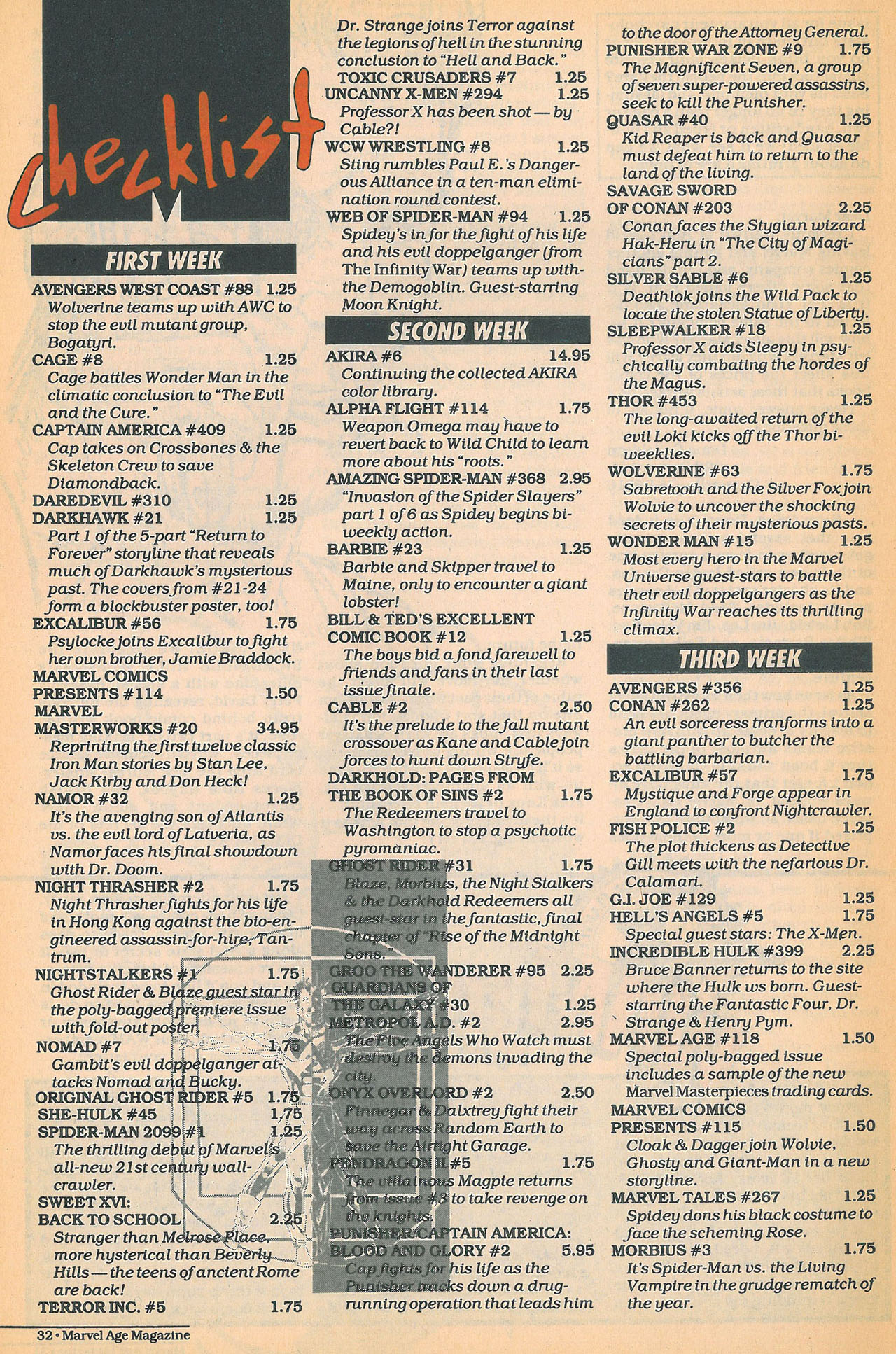 Read online Marvel Age comic -  Issue #117 - 33