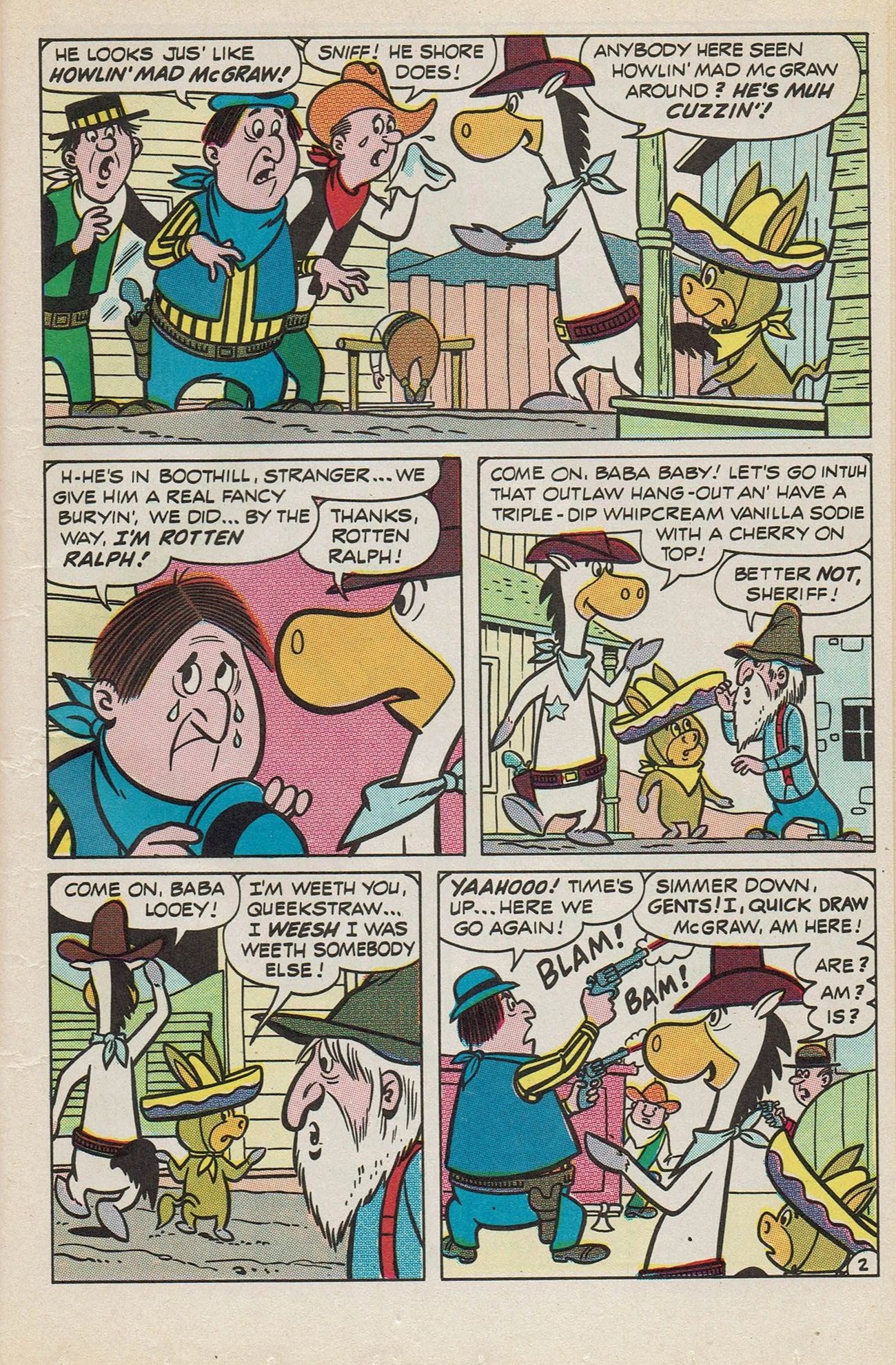Read online Huckleberry Hound / Quick Draw McGraw Giant Size Flip Book comic -  Issue # Full - 19