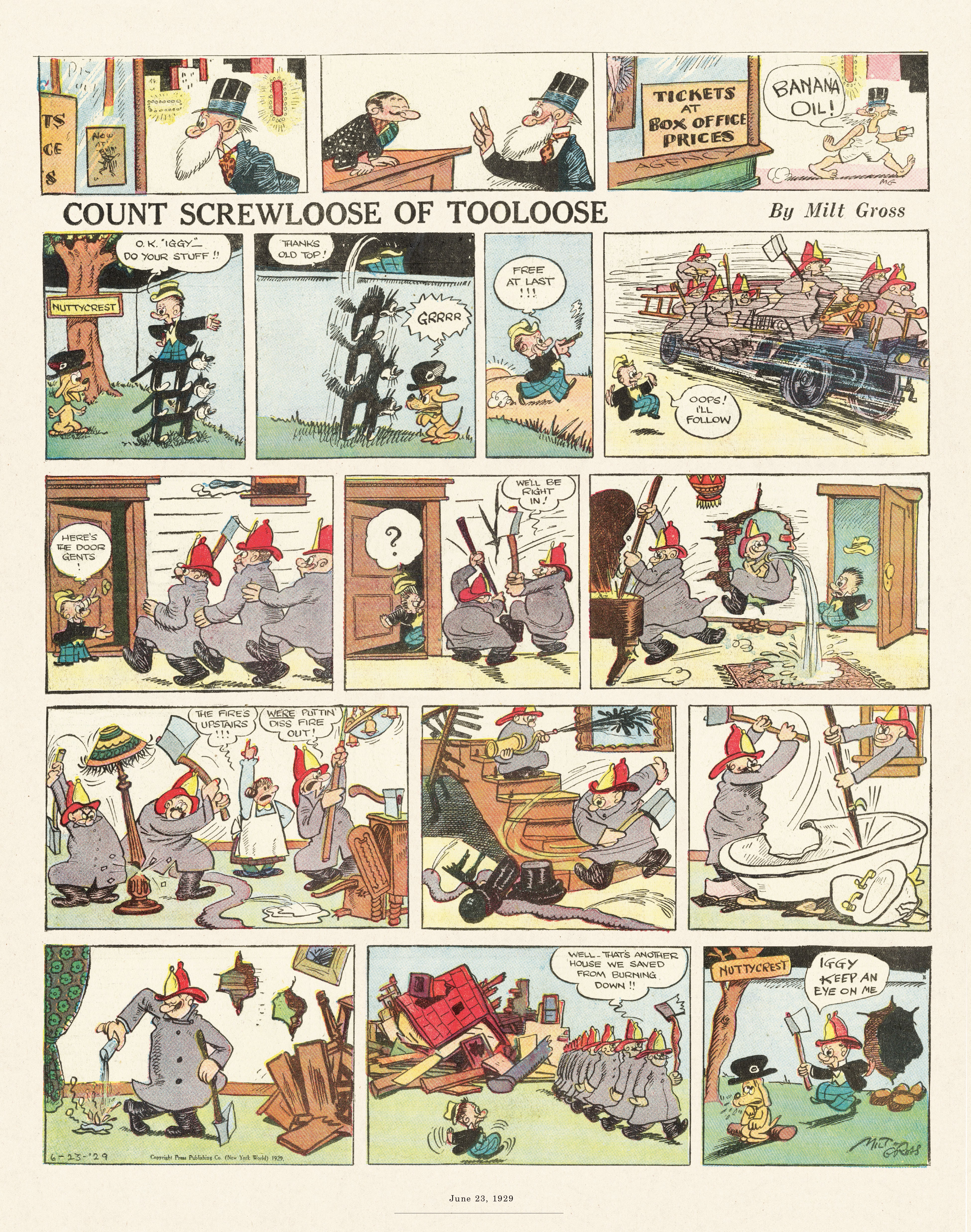 Read online Gross Exaggerations: The Meshuga Comic Strips of Milt Gross comic -  Issue # TPB - 78