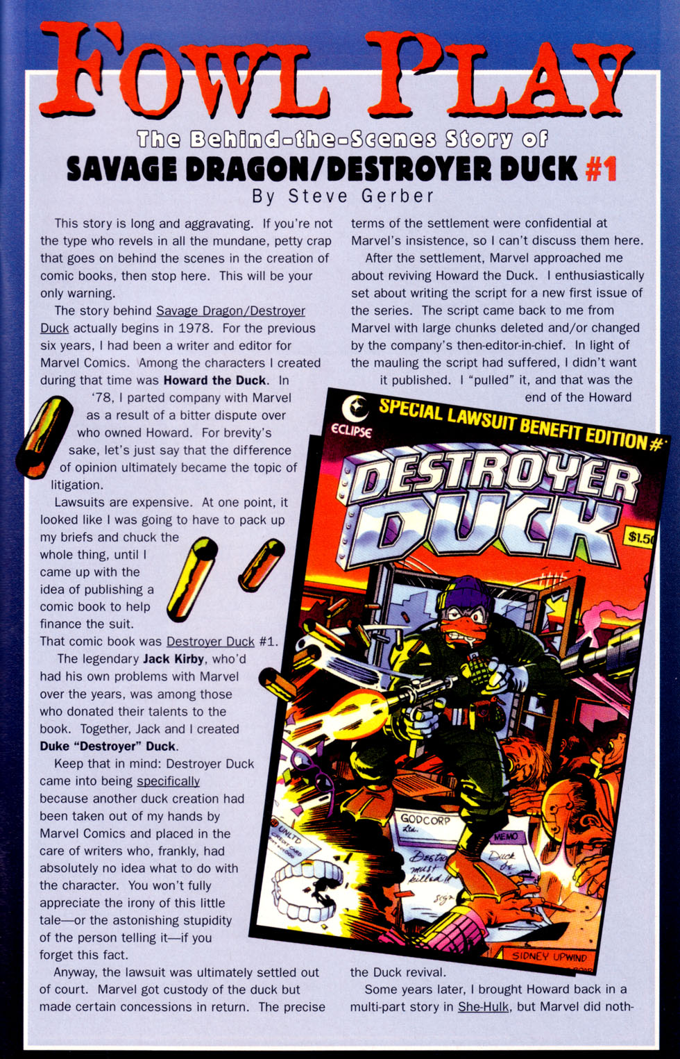 Read online The Savage Dragon/Destroyer Duck comic -  Issue # Full - 44