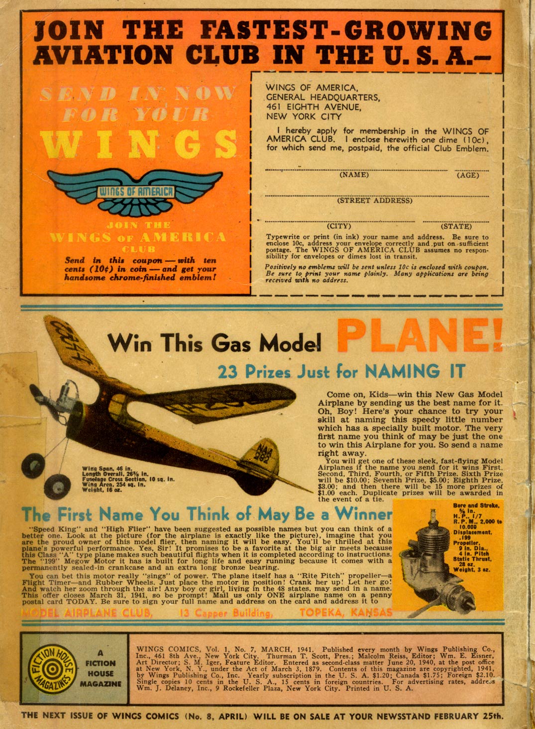 Read online Wings Comics comic -  Issue #7 - 2