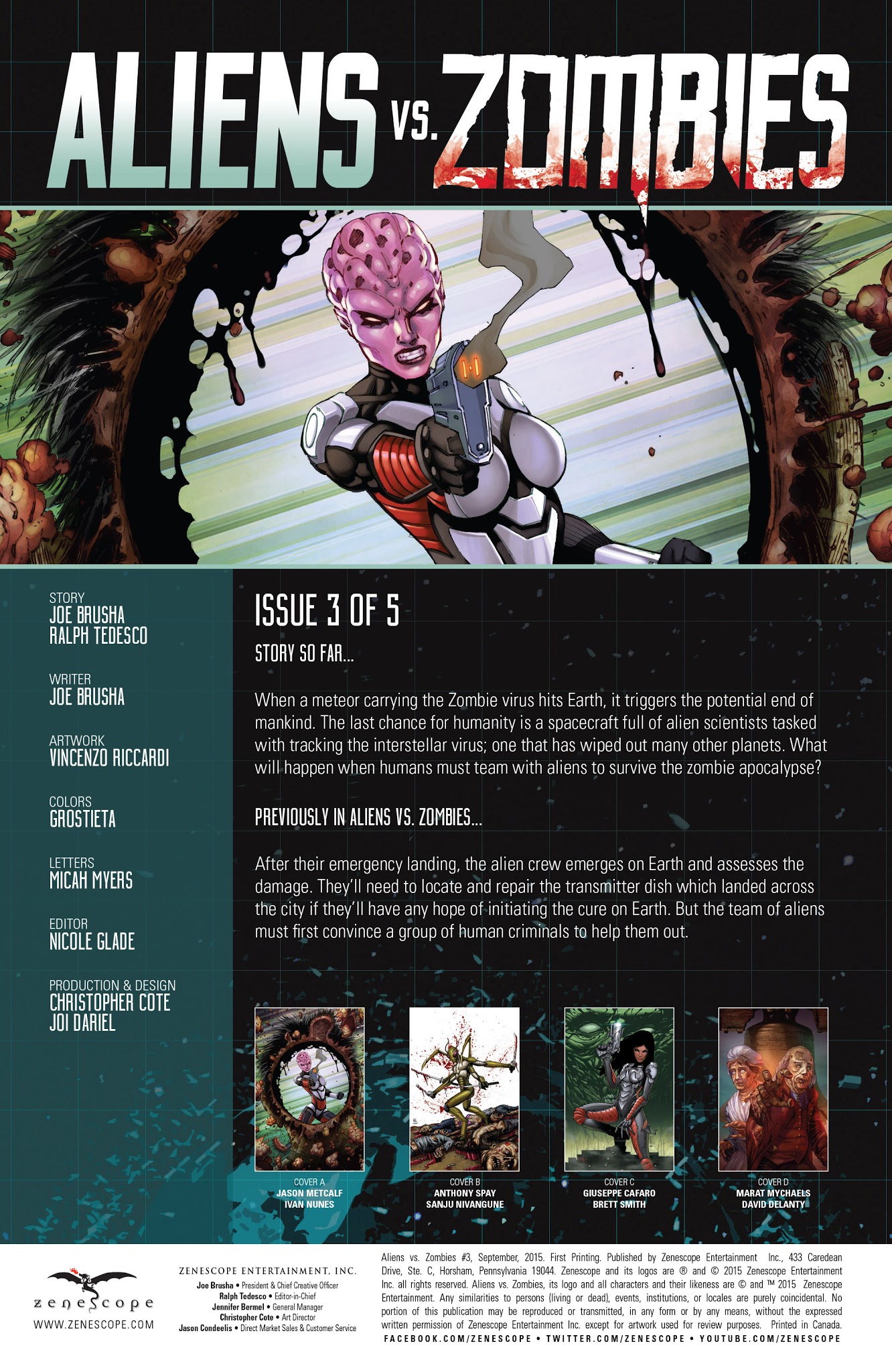 Read online Aliens vs. Zombies comic -  Issue #3 - 2