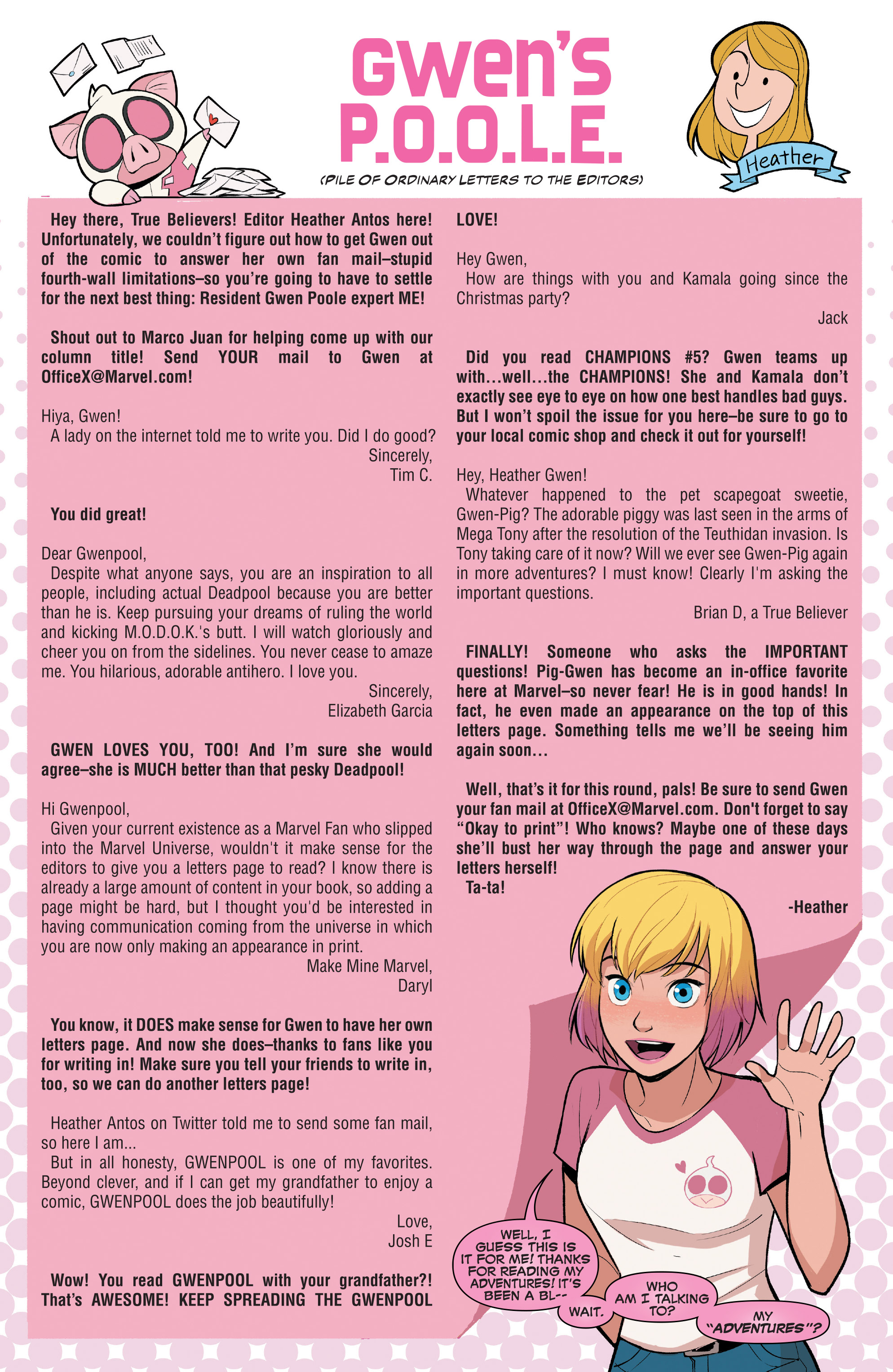 Read online The Unbelievable Gwenpool comic -  Issue #16 - 20
