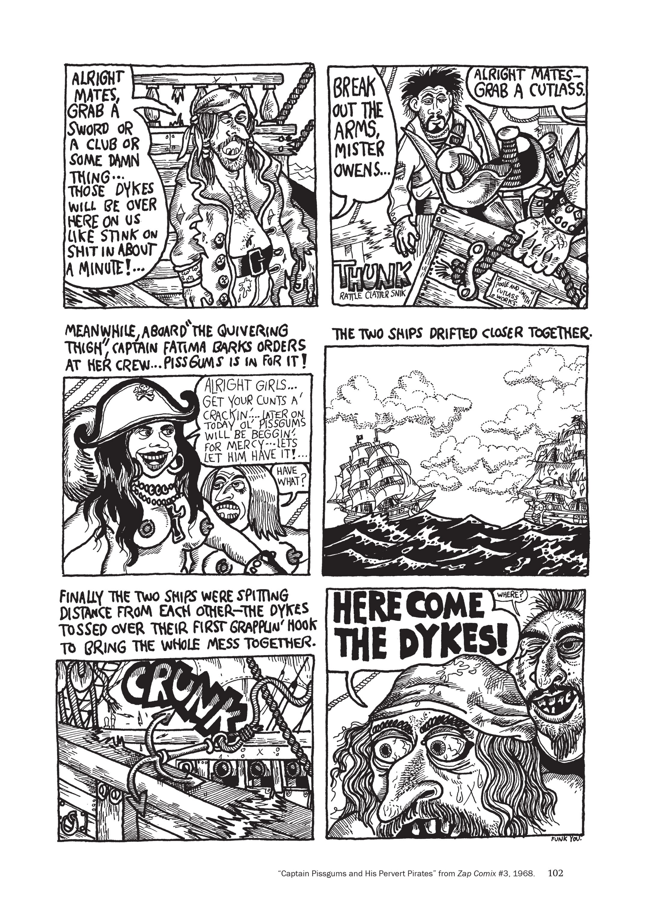 Read online The Mythology of S. Clay Wilson comic -  Issue # Pirates in the Heartland (Part 1) - 96