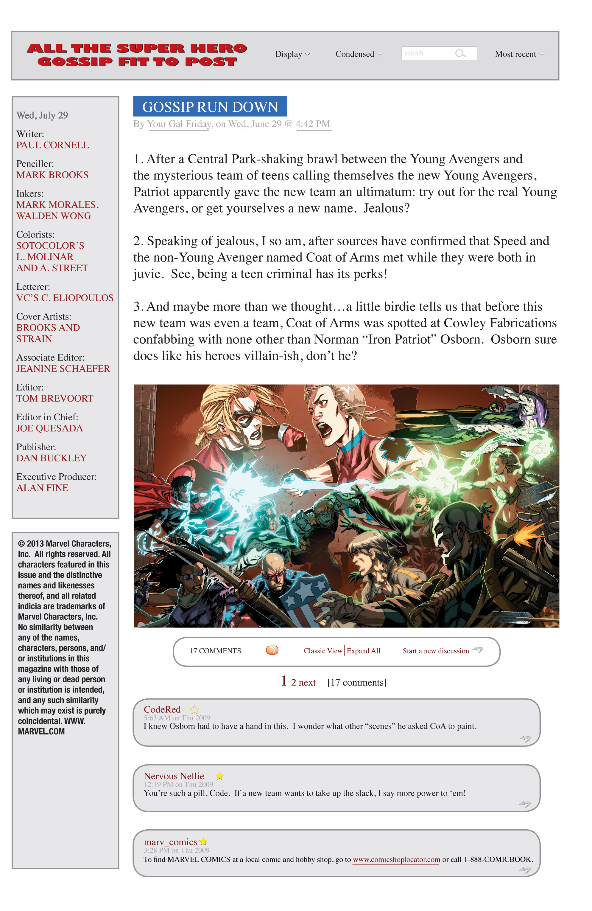 Read online Dark Reign: Young Avengers comic -  Issue #3 - 2