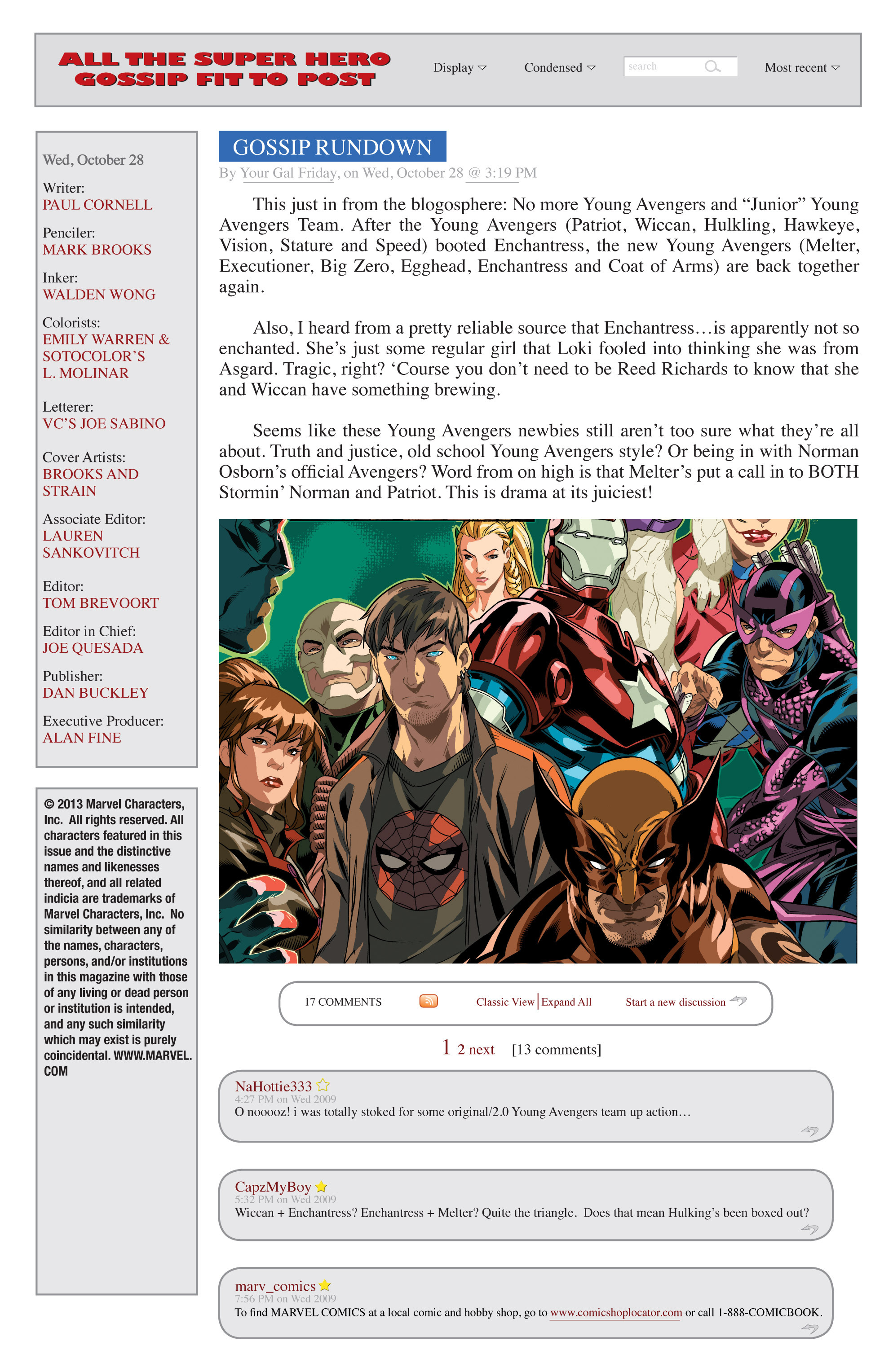 Read online Dark Reign: Young Avengers comic -  Issue #5 - 2