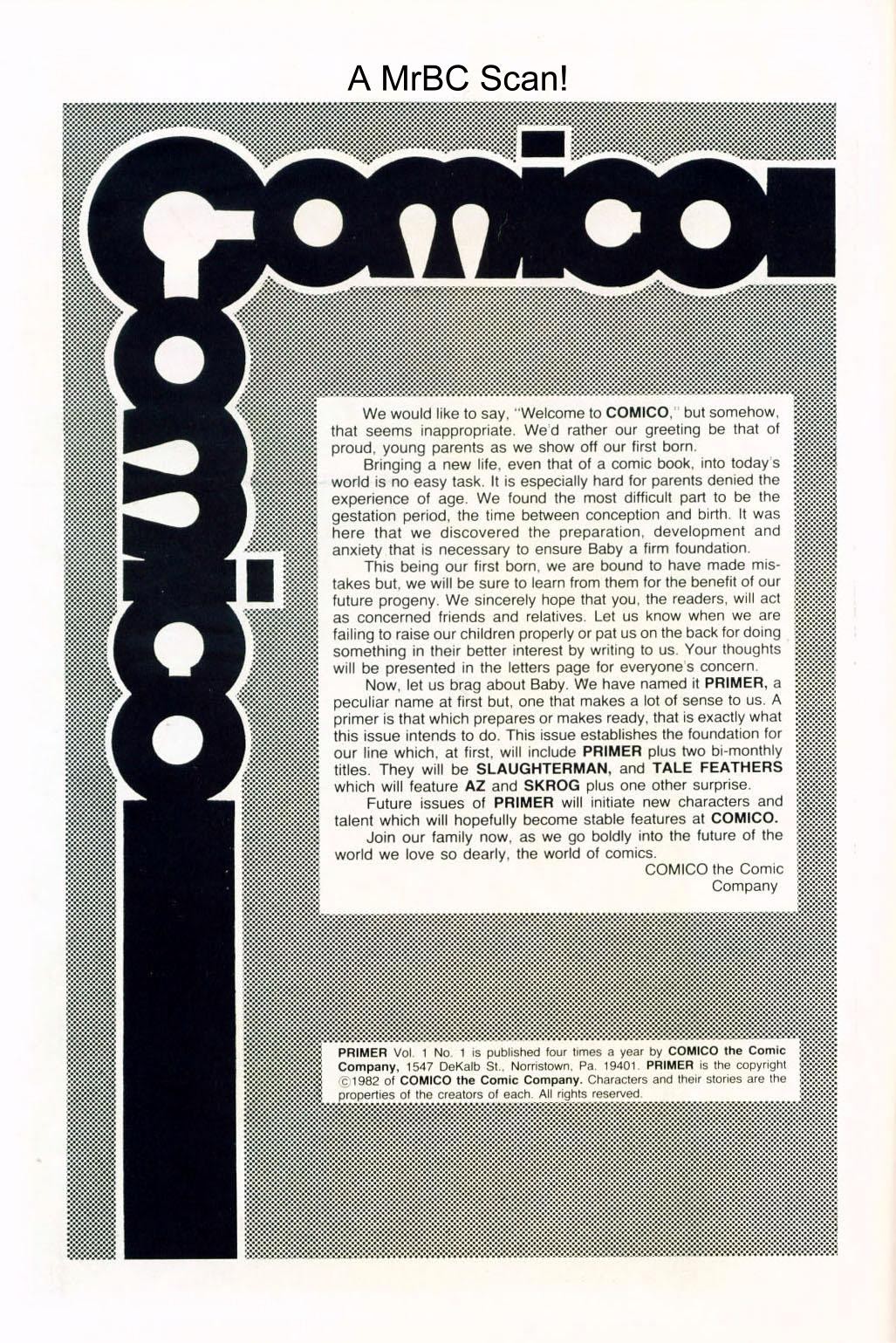 Read online Comico Primer comic -  Issue #1 - 2