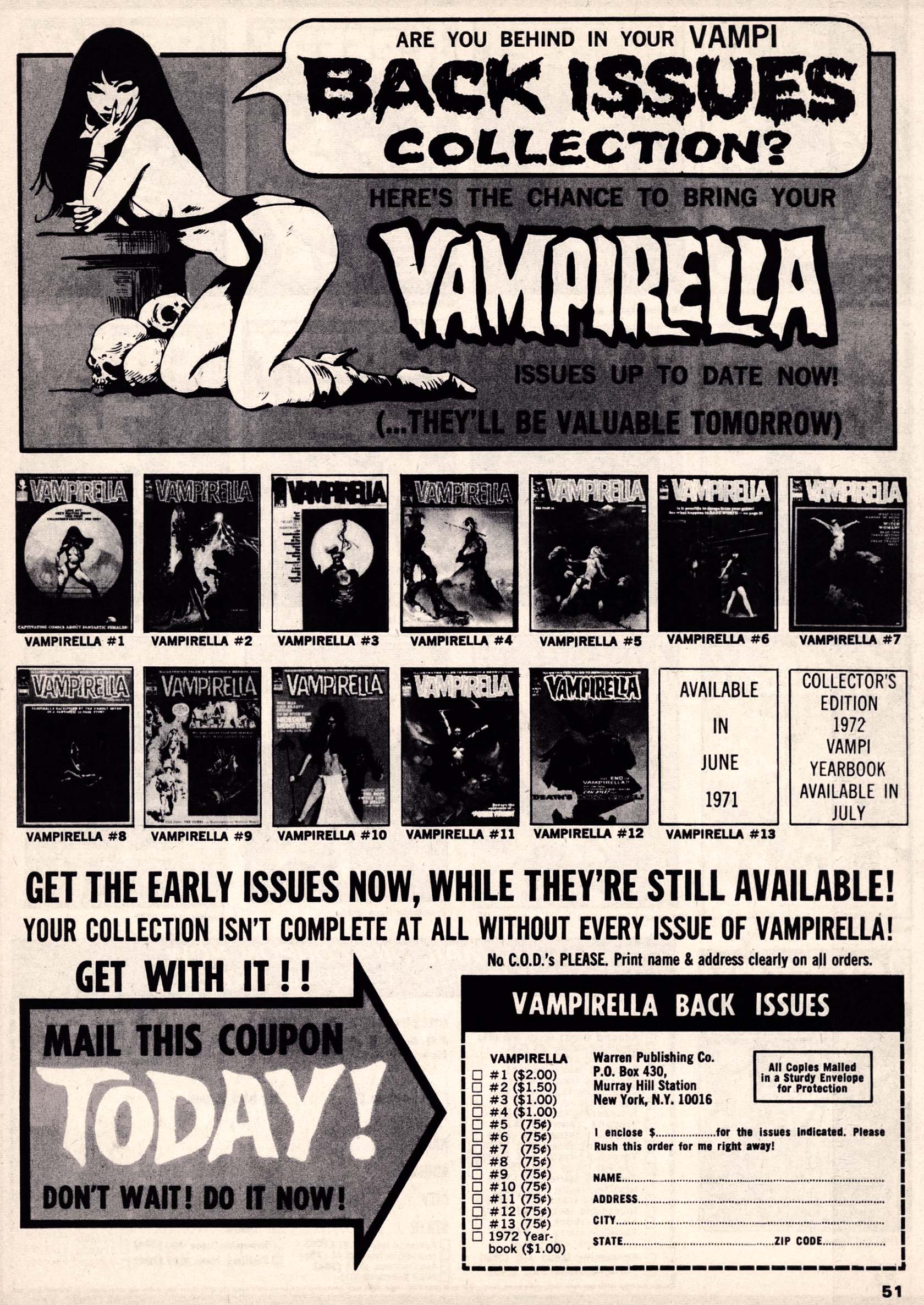 Read online Vampirella (1969) comic -  Issue # Annual 1972 - 51