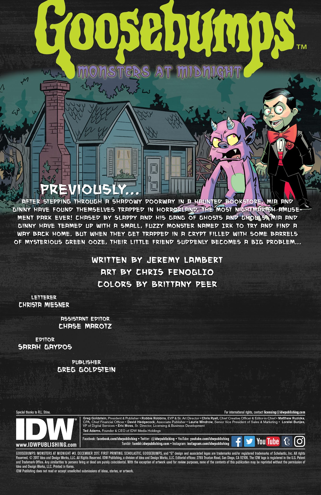 Read online Goosebumps: Monsters At Midnight comic -  Issue #3 - 2