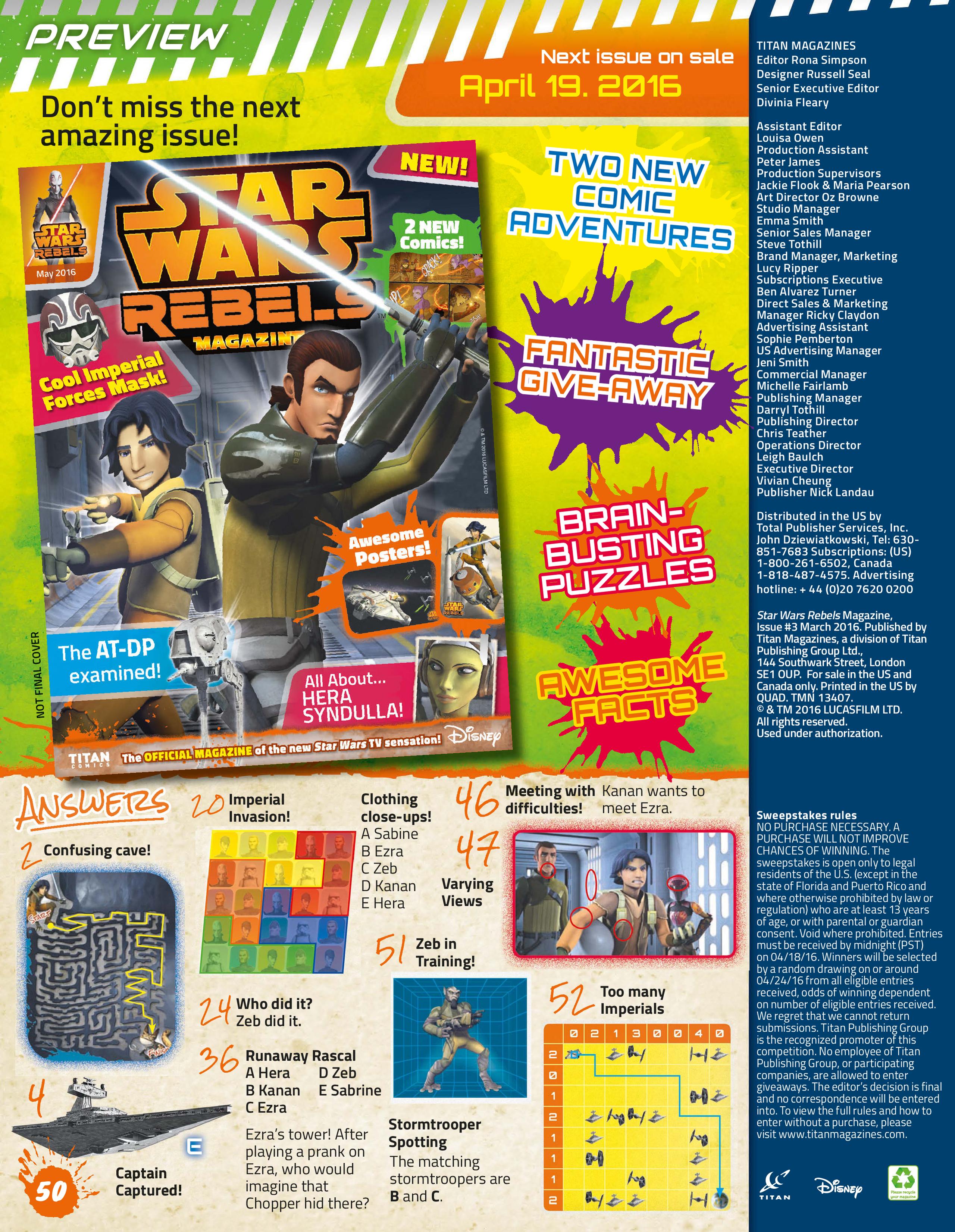 Read online Star Wars Rebels Magazine comic -  Issue #3 - 50