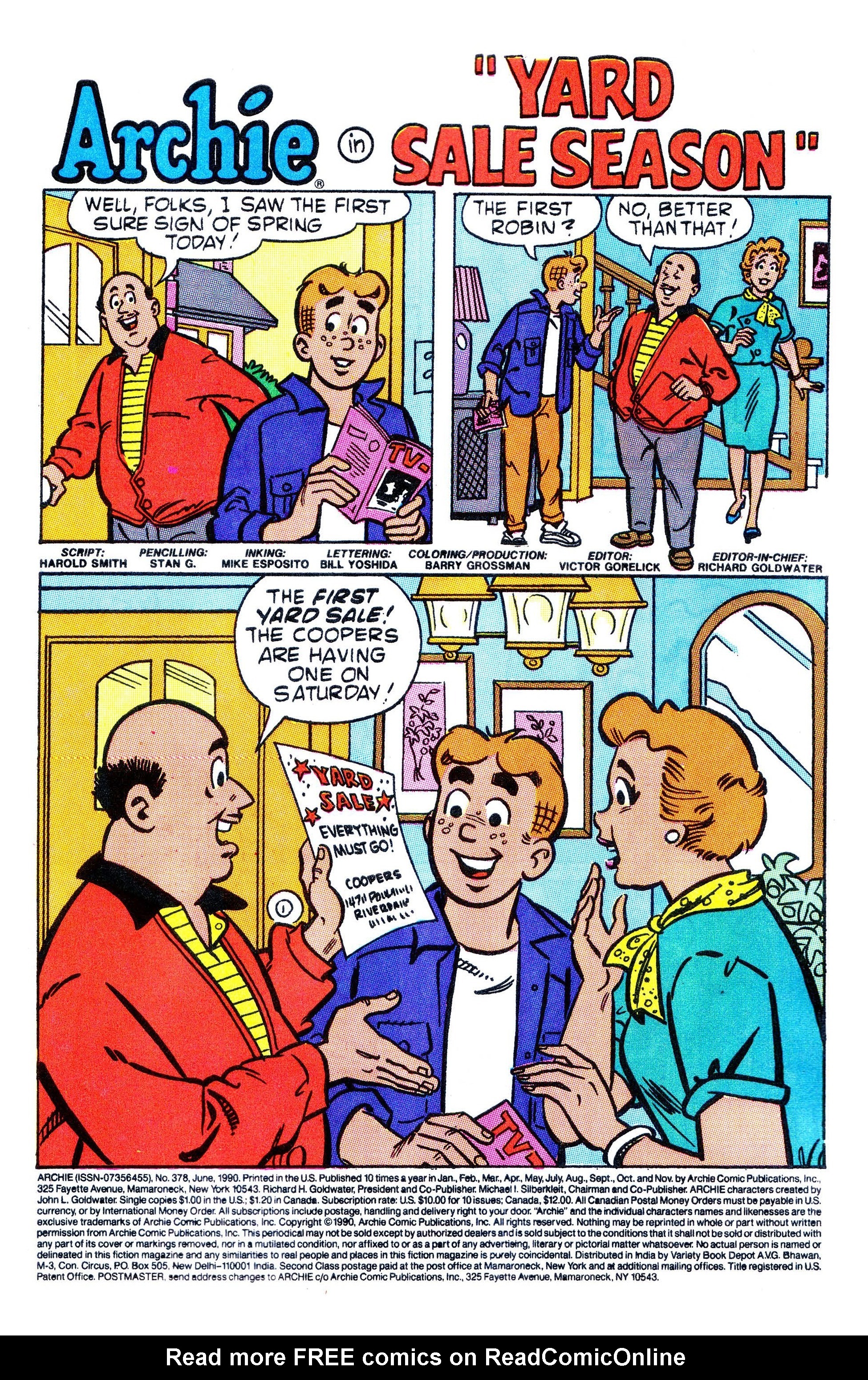 Read online Archie (1960) comic -  Issue #378 - 2