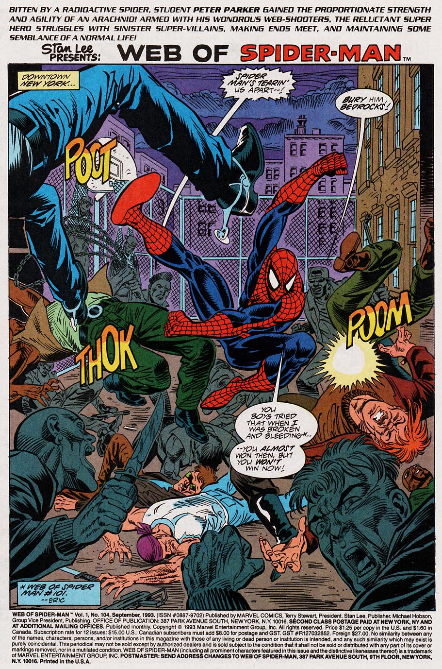 Read online Web of Spider-Man (1985) comic -  Issue #104 - 2