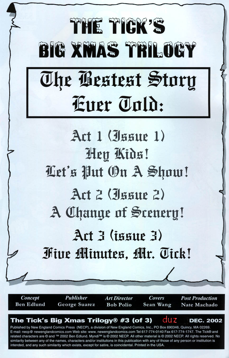 Read online The Tick's Big Xmas Trilogy comic -  Issue #3 - 3