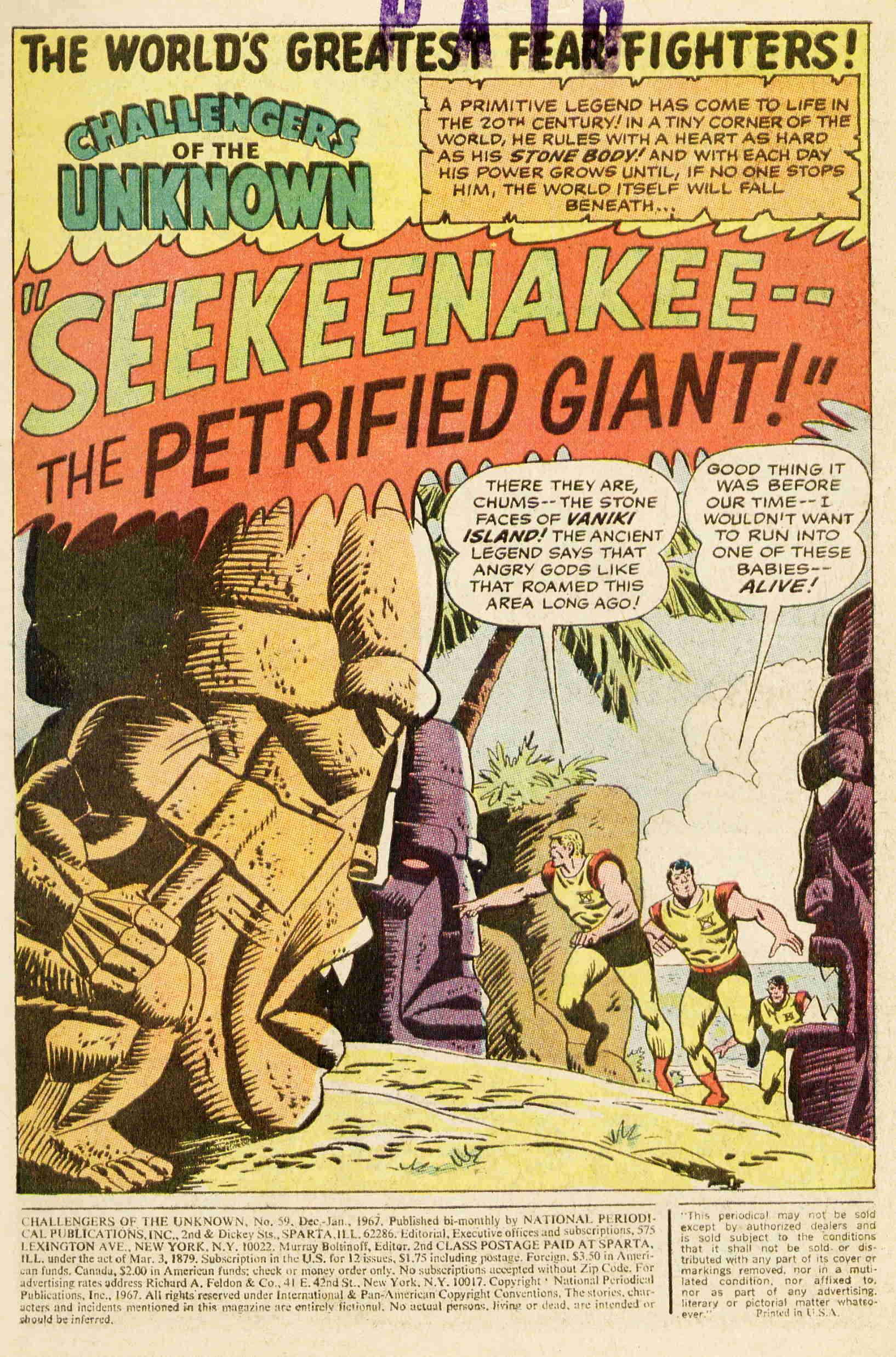 Read online Challengers of the Unknown (1958) comic -  Issue #59 - 2