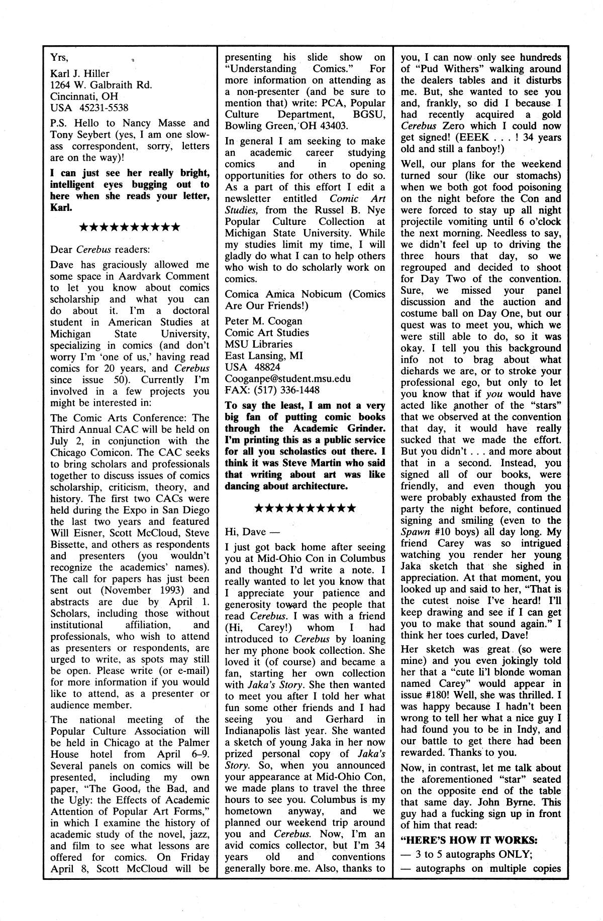 Read online Cerebus comic -  Issue #180 - 25