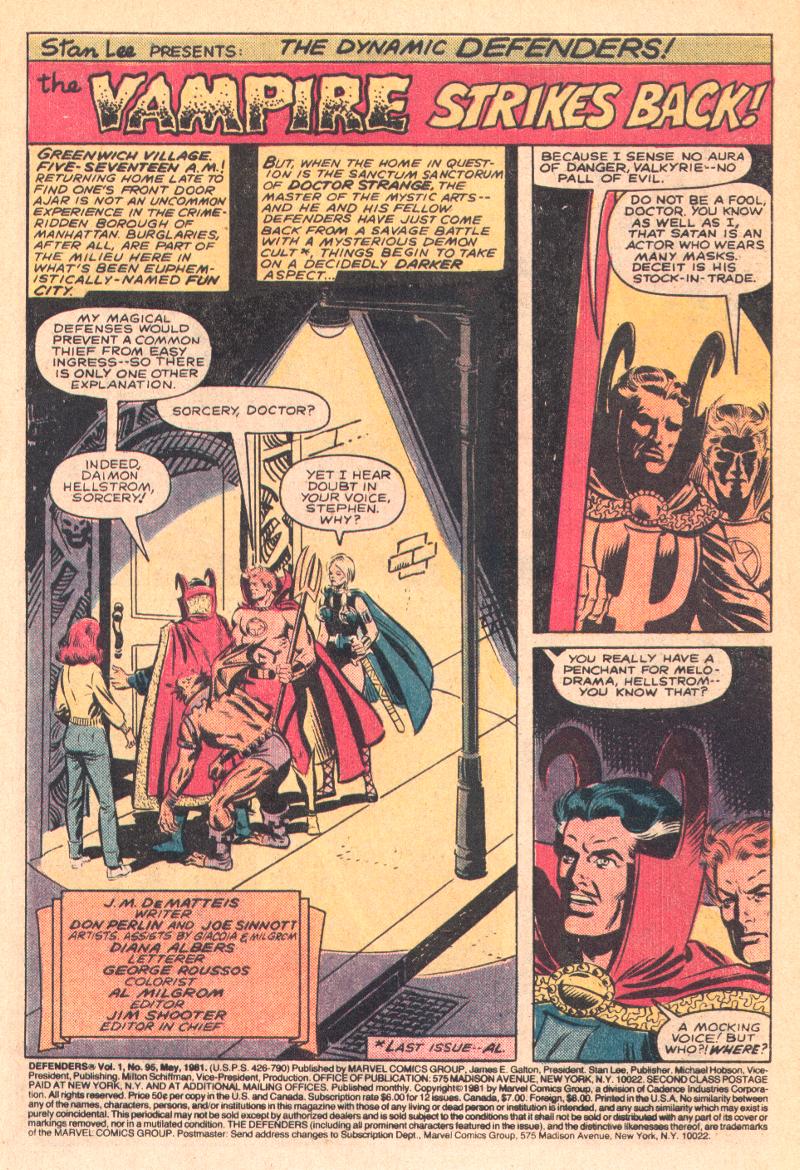 Read online The Defenders (1972) comic -  Issue #95 - 2