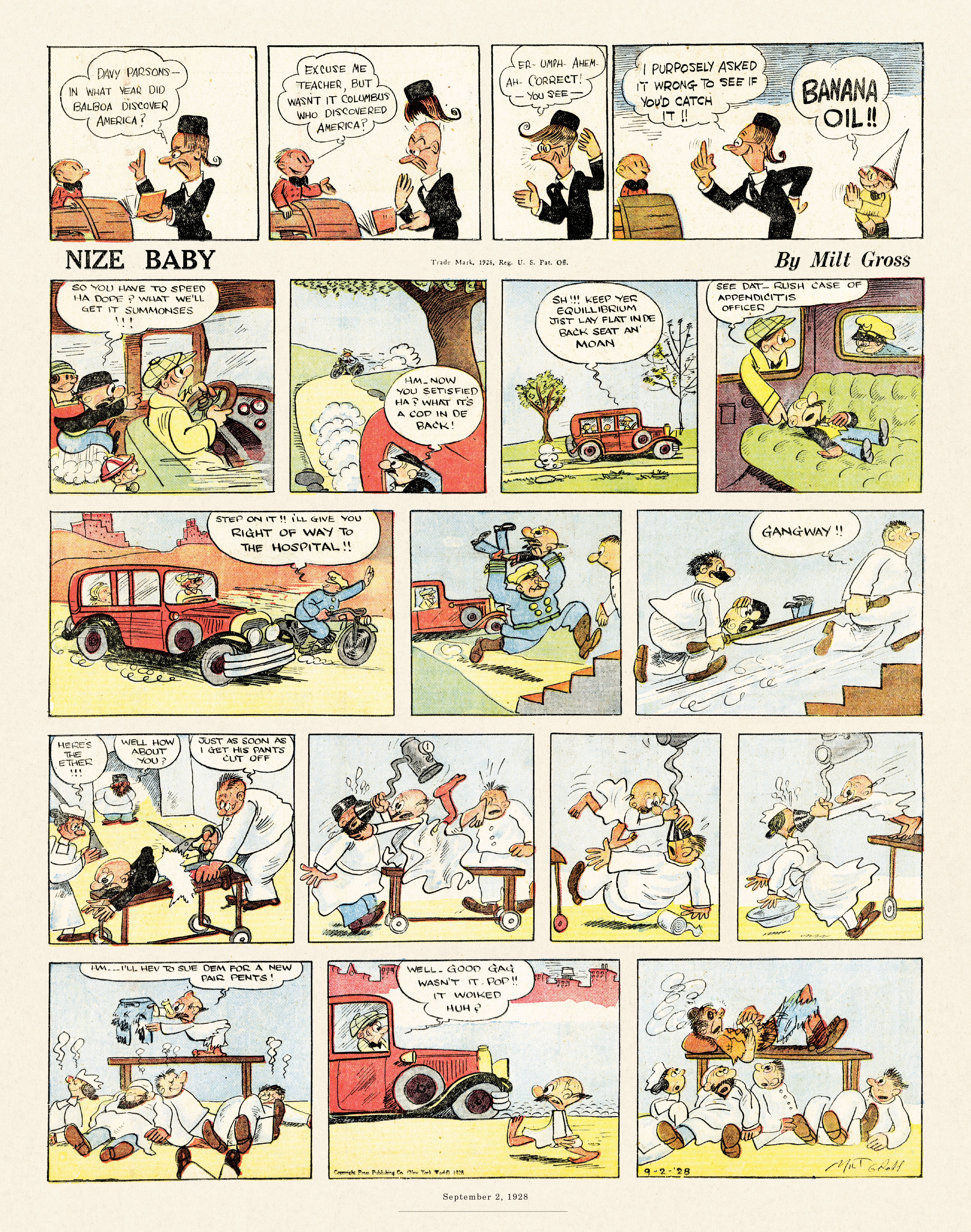 Read online Gross Exaggerations: The Meshuga Comic Strips of Milt Gross comic -  Issue # TPB - 61