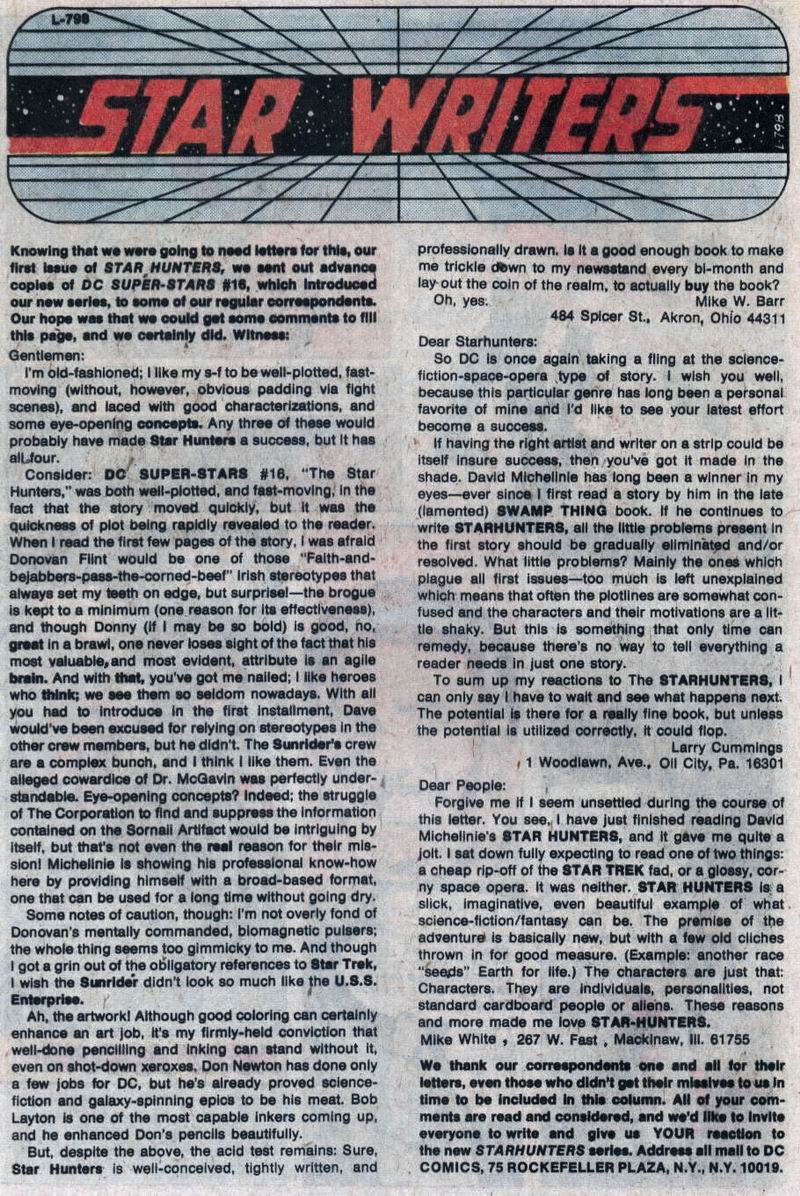 Read online Star Hunters comic -  Issue #1 - 19