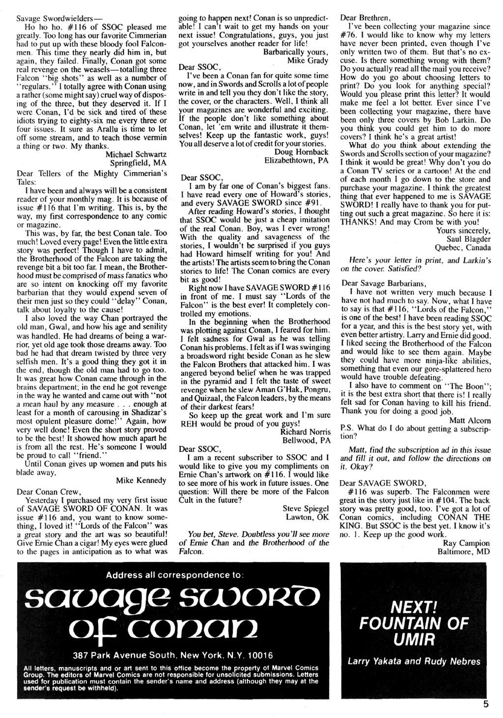 Read online The Savage Sword Of Conan comic -  Issue #120 - 6